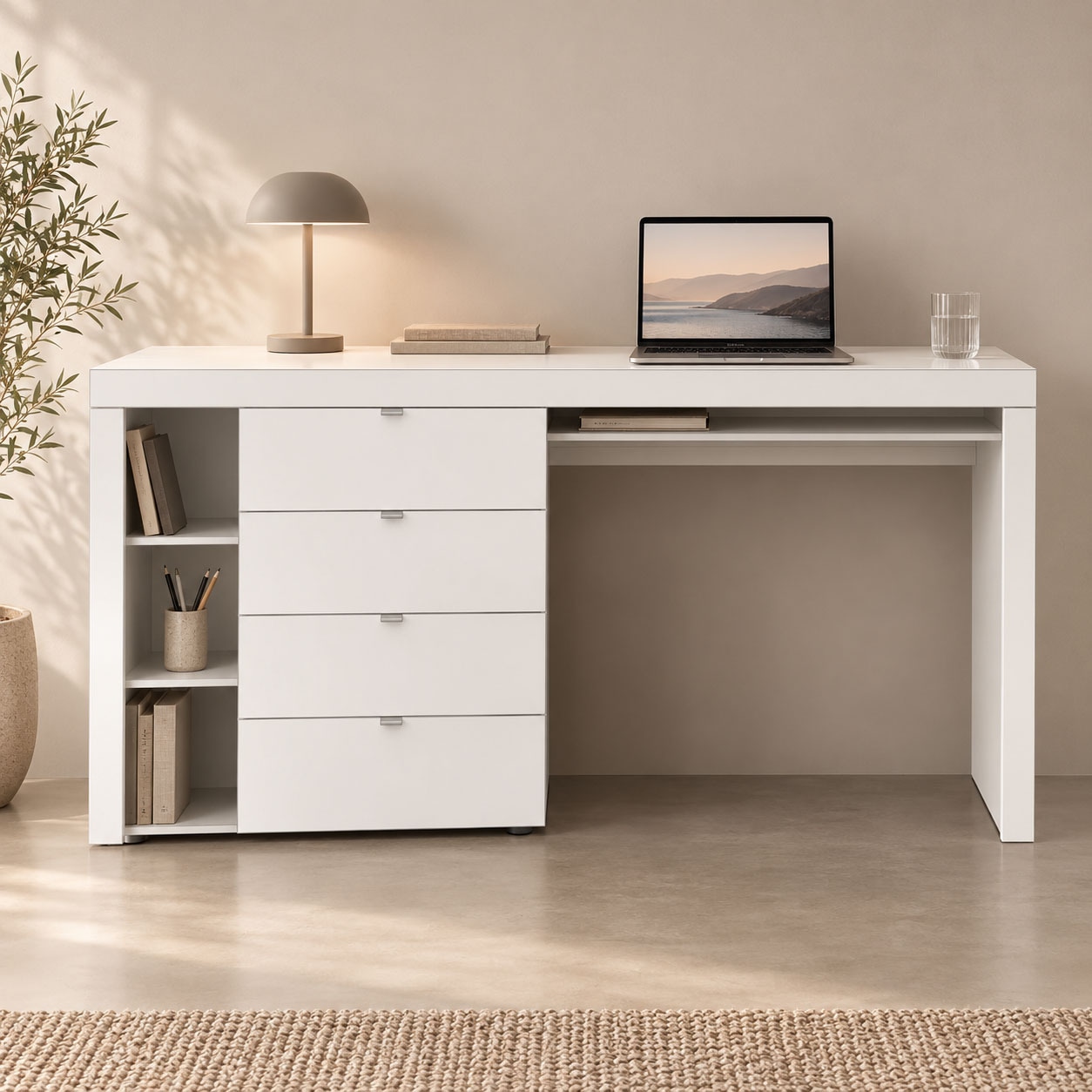 borchardt Möbel Bureau »Dolly« avec 3 compartiments et 4 tiroirs