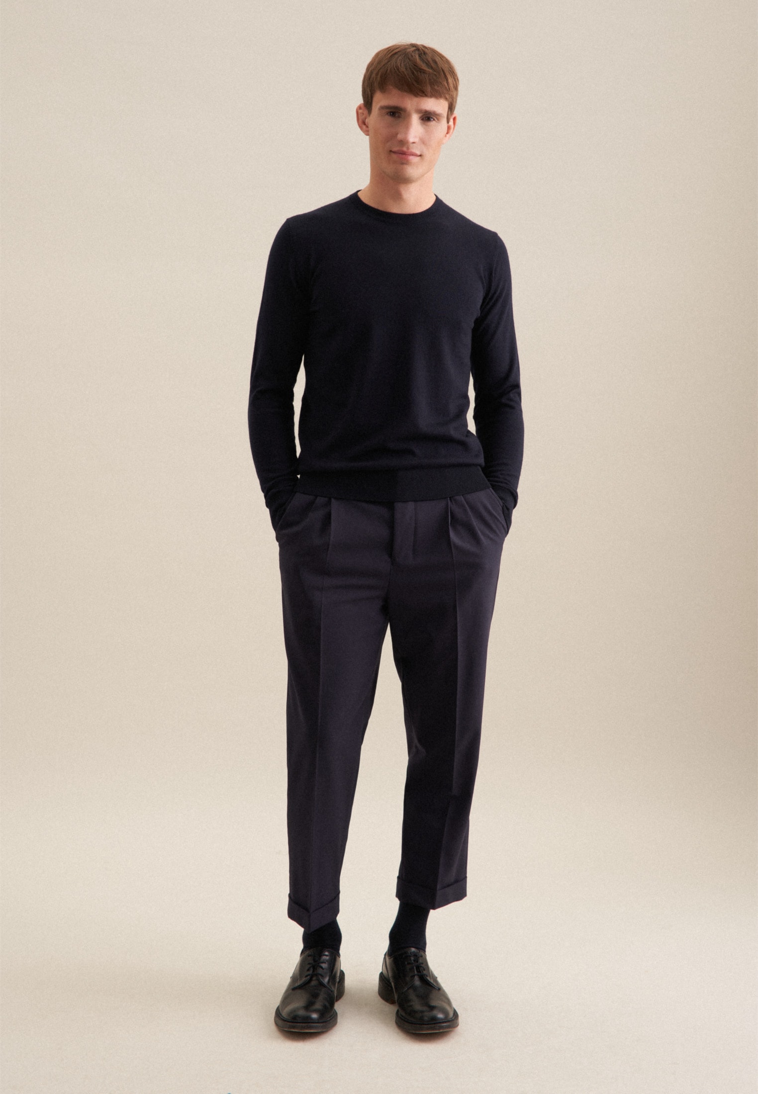 seidensticker Pull-over »Schwarze Rose« 1/1 Rundhals Uni