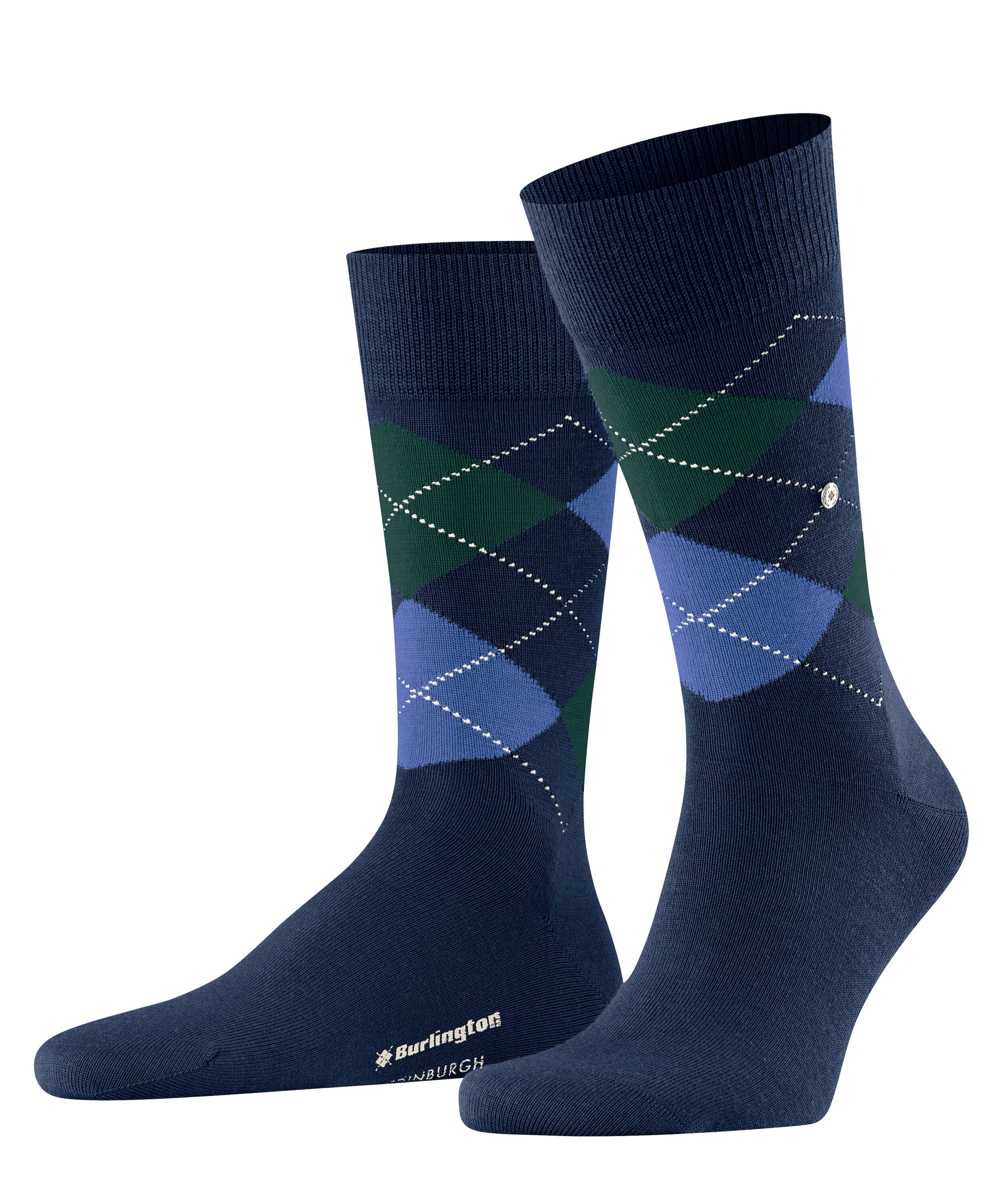 Burlington Chaussettes »Edinburgh« Taille unique 40-46, motif argyle classique, mélange de laine chaud