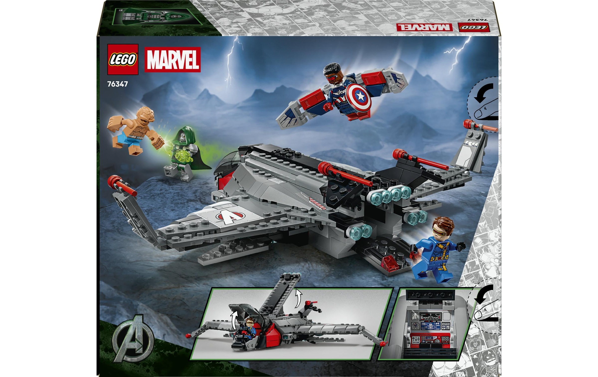 LEGO® Konstruktionsspielsteine »Avengers: Doomsday Quinjet Marvel Super Heroes Bausatz«