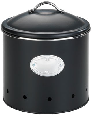 Image of WENKO Vorratsdose "Modell Nero" luftdurchlässige Dose im Retro-Design, ideal für Zwiebeln & Kartoffeln