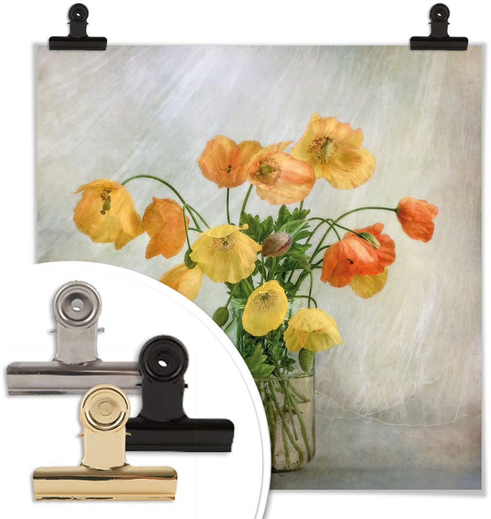 Wandposter St.), bequem Bild, kaufen »Mohnblumen Orange Wandbild, Wall-Art Poster, Poster (1 Gelb«, Blumen,