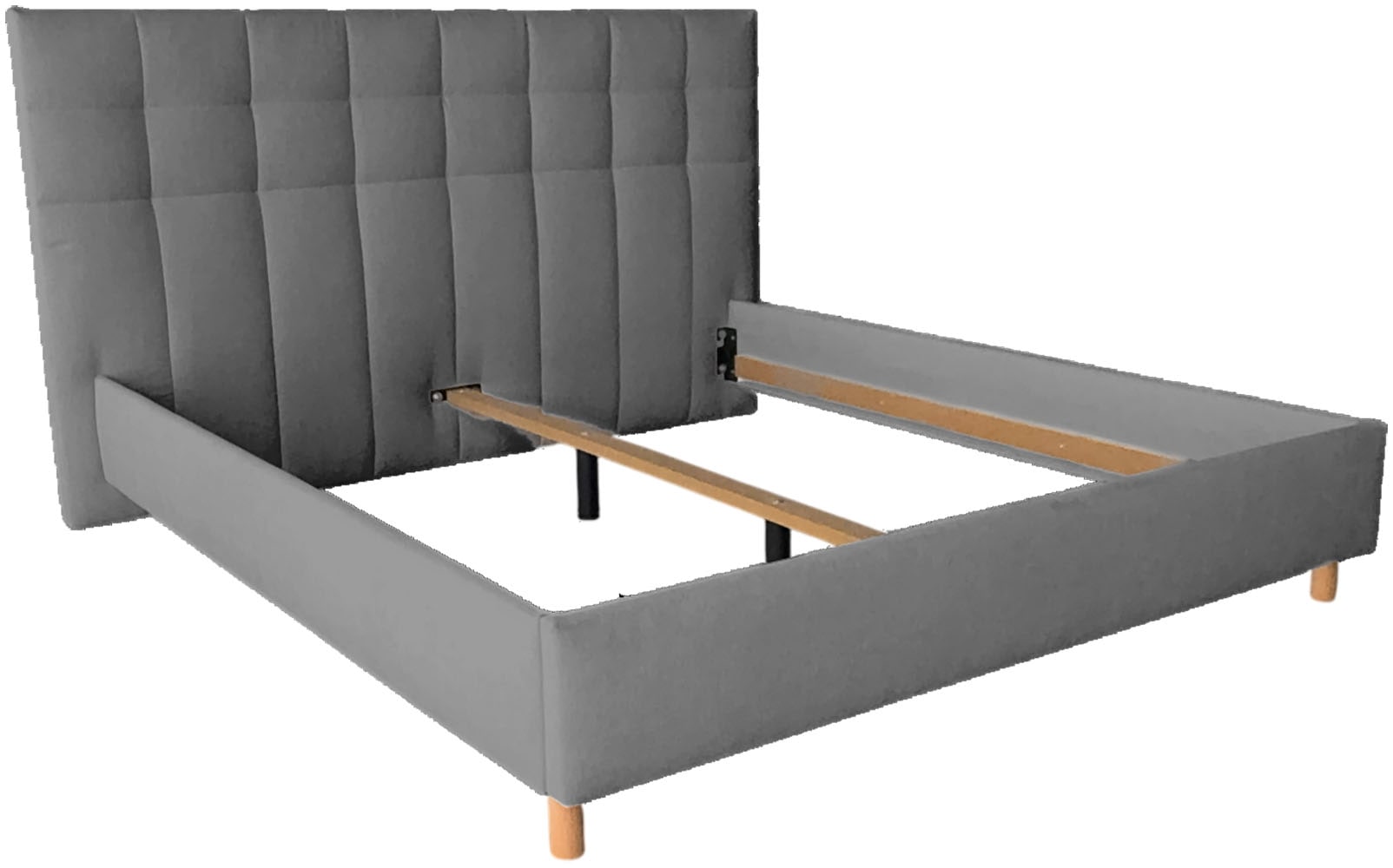 COLLECTION AB Lit rembourré »CLASSIC Scandi erhältlich in der Breite 180x200cm« 3 Varianten: Rahmen, Rahmen + Rost oder Komplett-Set mit King-Matratze
