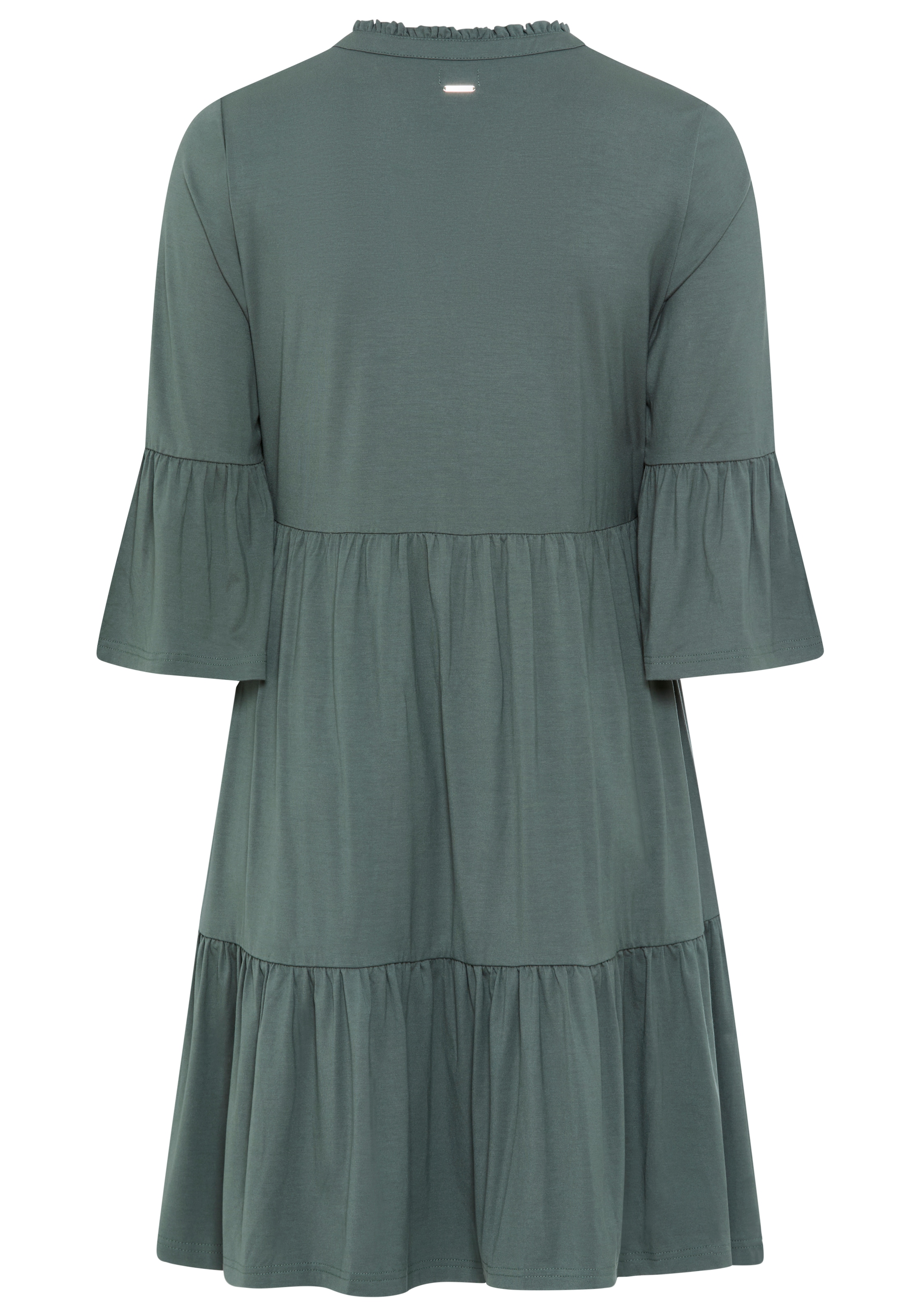 Laura Scott CURVE Robe en jersey mit Stufenrock, aus elastischer Jersey-Qualität, 3/4-Ärmel mit Volants