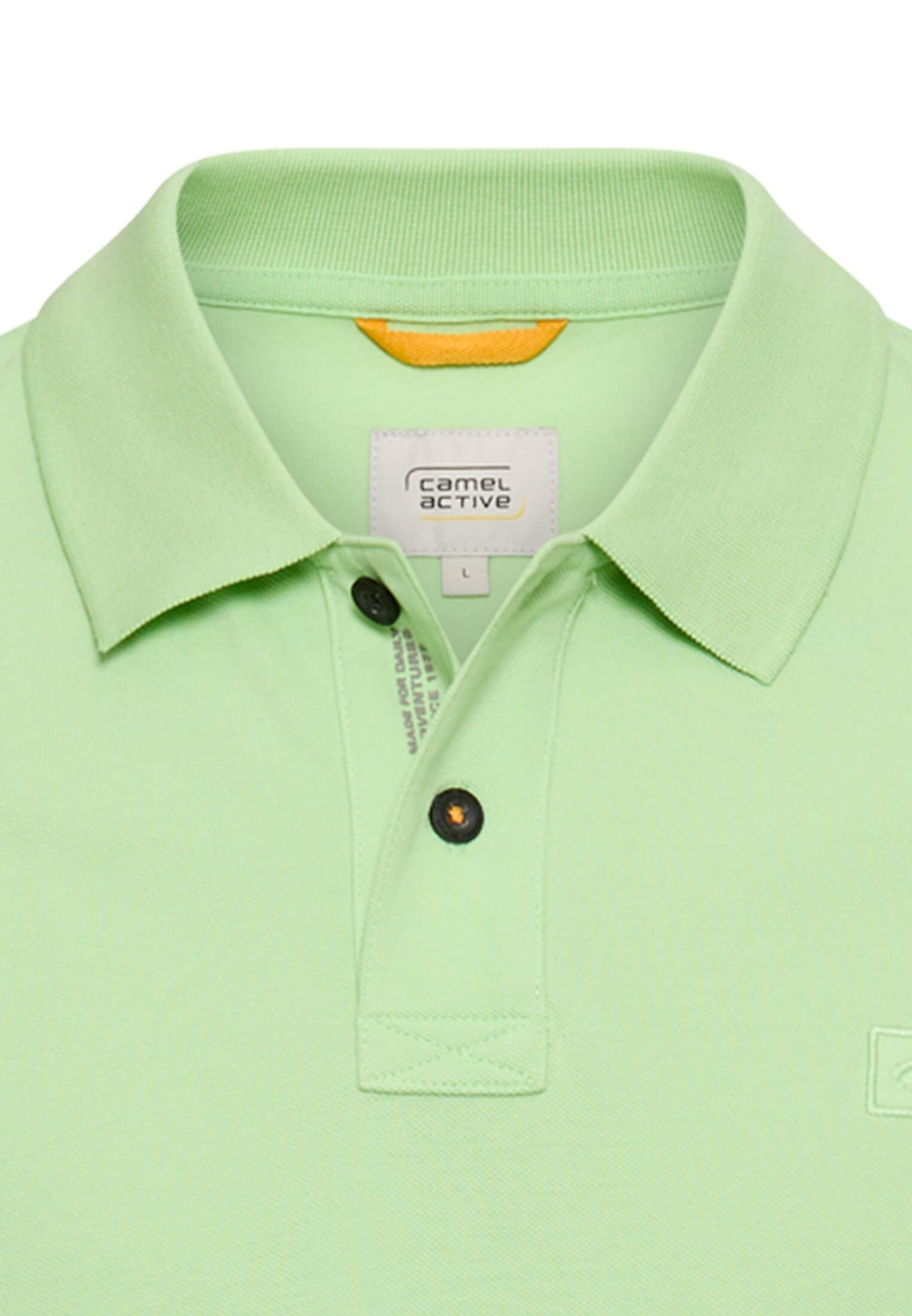 camel active Polo coupe normale, col polo, forme 2 boutons, avec broderie logo