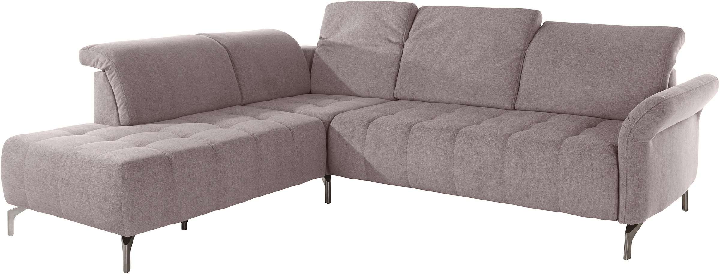INOSIGN Ecksofa »Fresh L-Form«, Federkern, wahlweise Kopfteilverstellung und motorischer Vorziehsitz