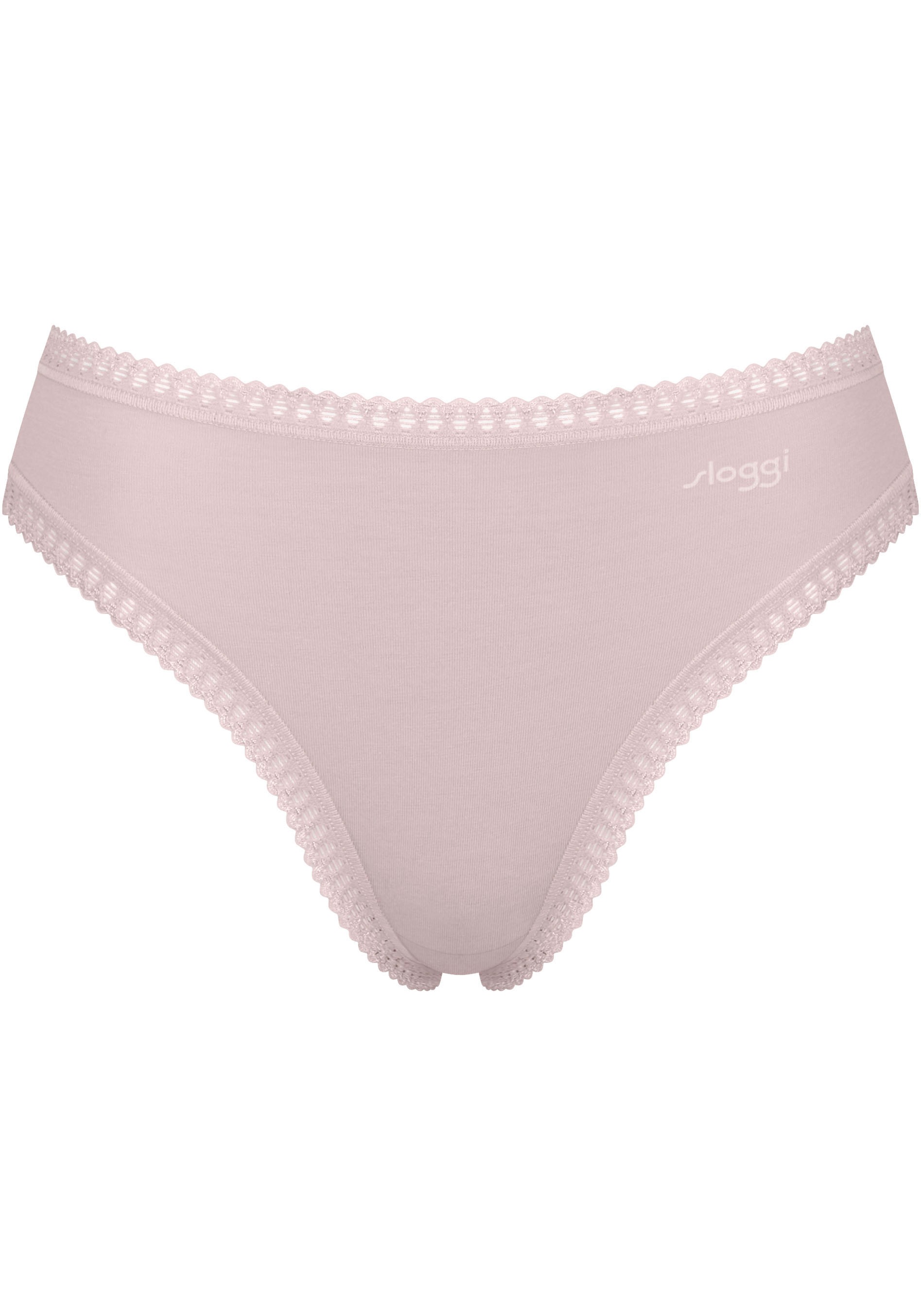 sloggi Slip »GO Crush«, (3er Pack), hoher Beinausschnitt, Spitze, feminin, weich, elastisch, Baumwollmix