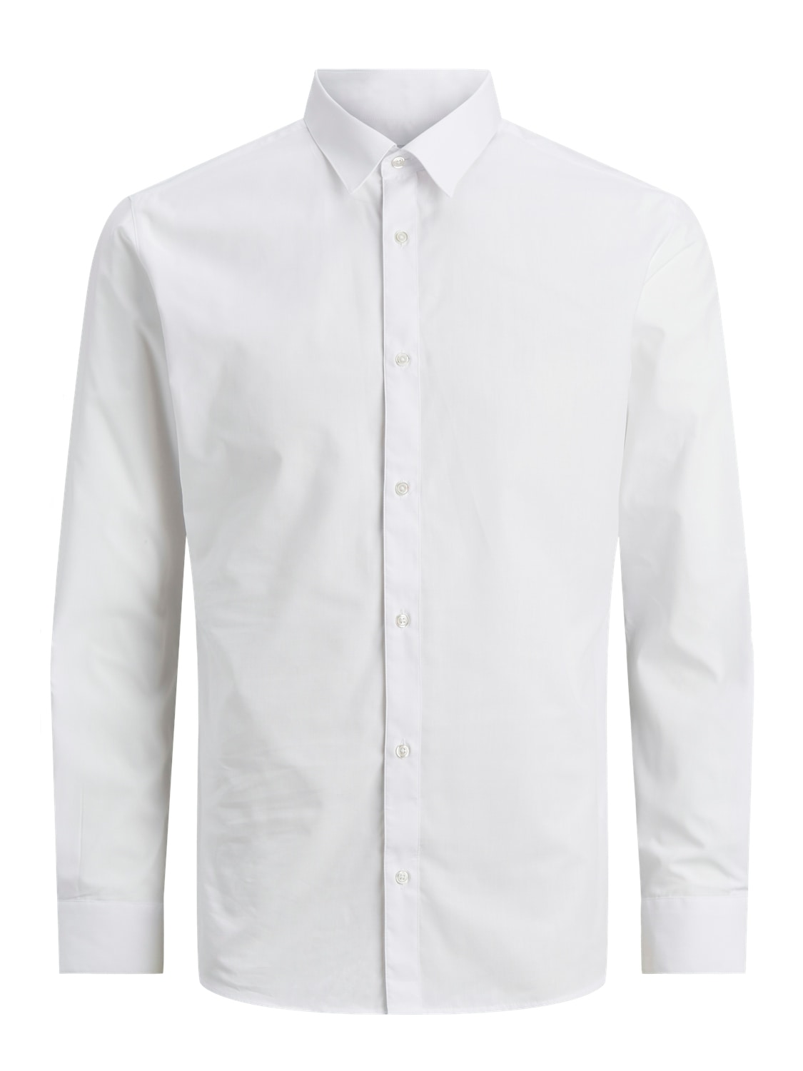 Jack & Jones Chemise à manches longues »JJJOE SHIRT LS PLAIN« Mélange de matières, coupe slim