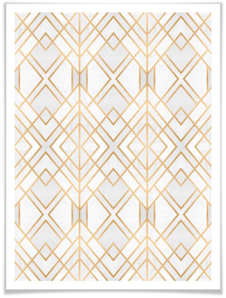 Image of Wall-Art Poster »Goldene Geometrie«, Schriftzug, (1 St.) bei Ackermann Versand Schweiz