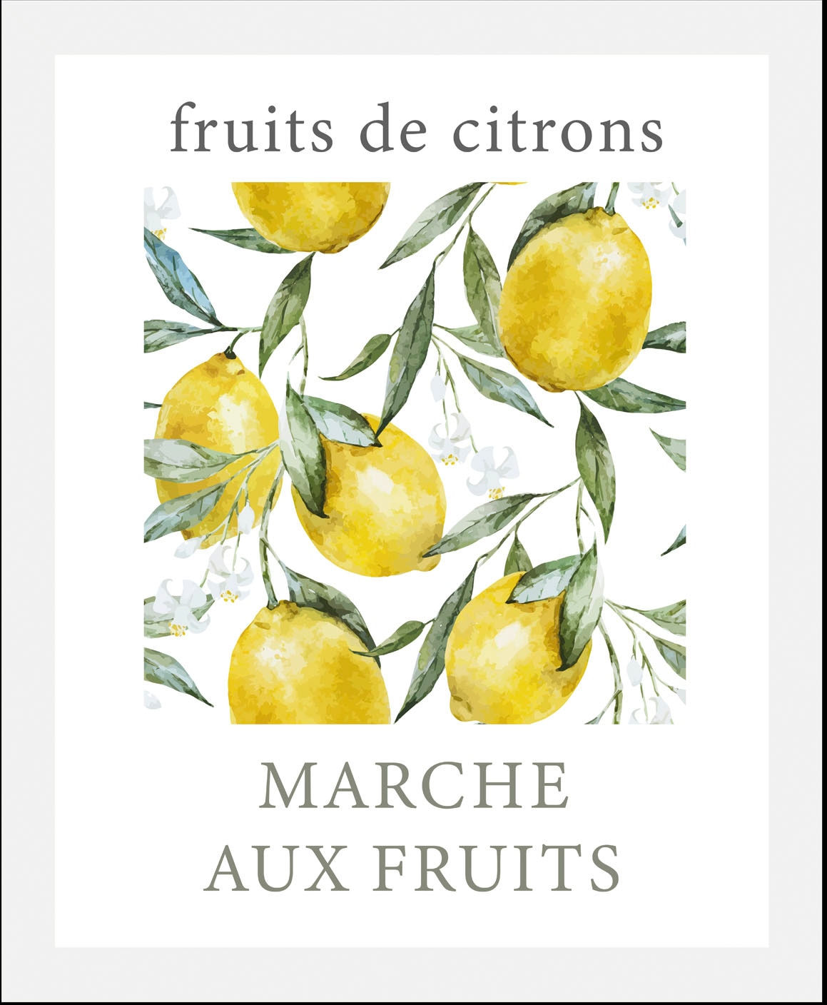 queence Bild »Ercolino«, Obst-Obst Bilder-Essen-Lebensmittel-Kunst-Schriftzug, (1 St.), gerahmt