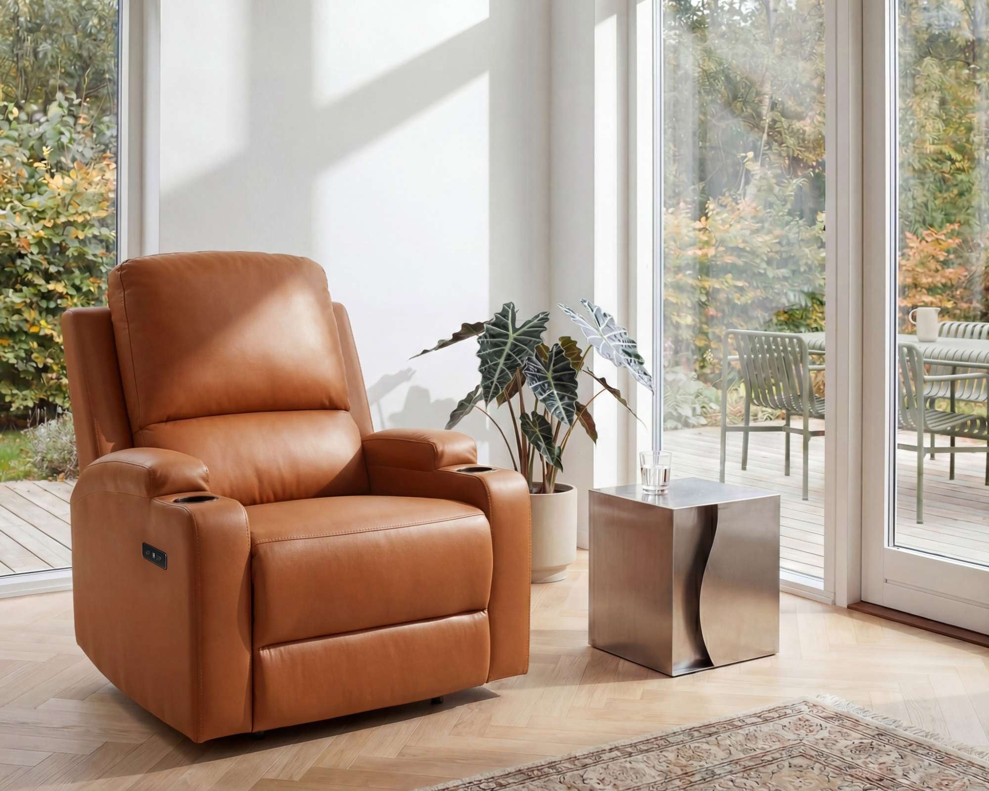 GOODproduct Fauteuil de relaxation »NAPORI Lederoptik, Kinosessel, Multimedia-Sessel« Fauteuil TV avec fonction relaxation manuelle et électrique et porte-boisson