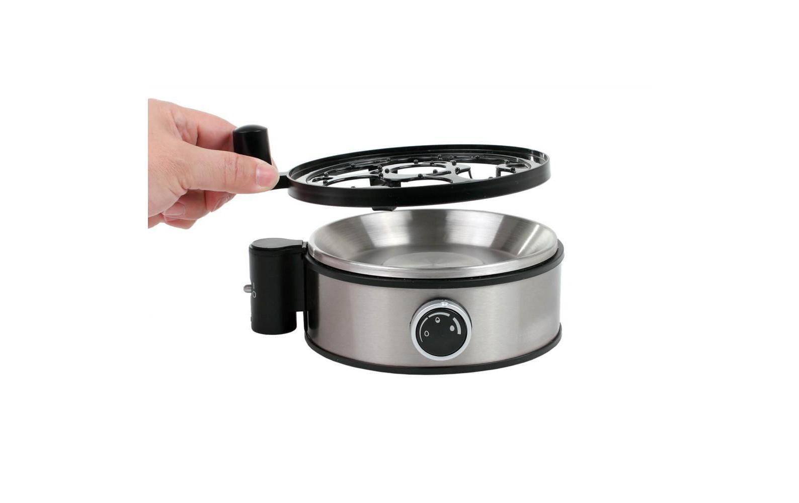 Rommelsbacher Eierkocher »20.ER 400 7 Eier, Silberfarben, Schwarz«, 400 W, Lieferung mit passendem CH-Fixadapter