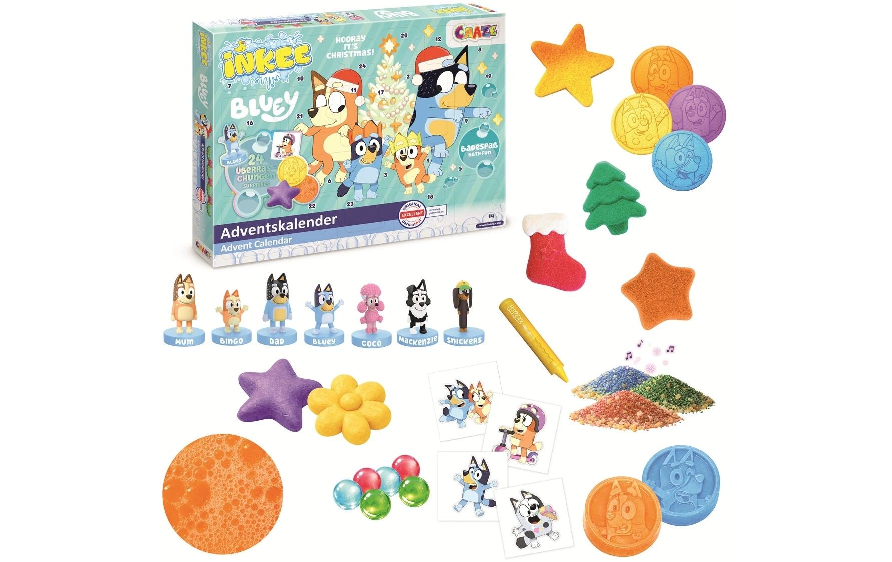 CRAZE Calendrier de l'Avent »Craze CRAZE Adventskalender Inkee Bluey Spielzeug«