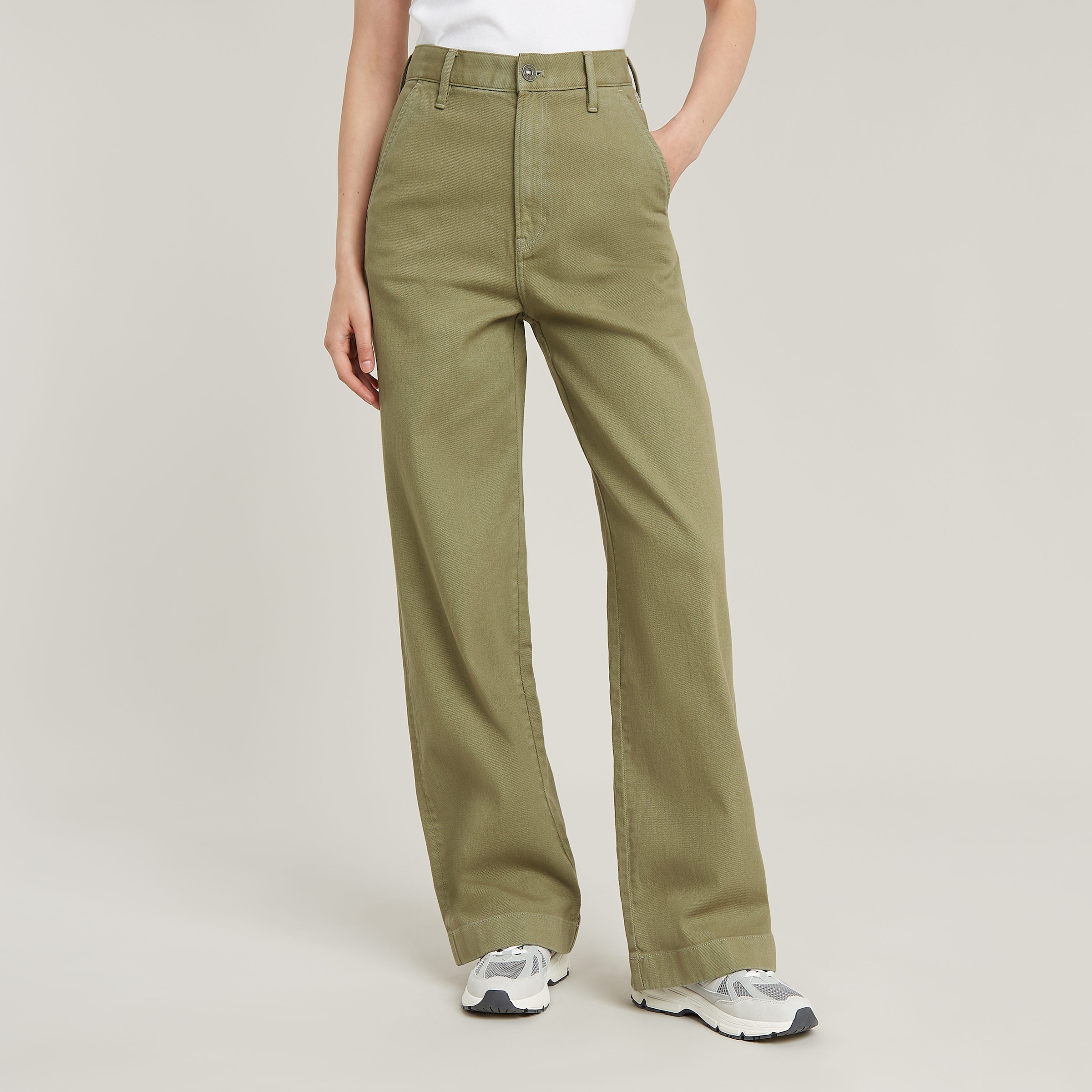 Image of G-STAR Chinohose "Deck 2.0 High Loose Chino wmn" mit Paspeltaschen