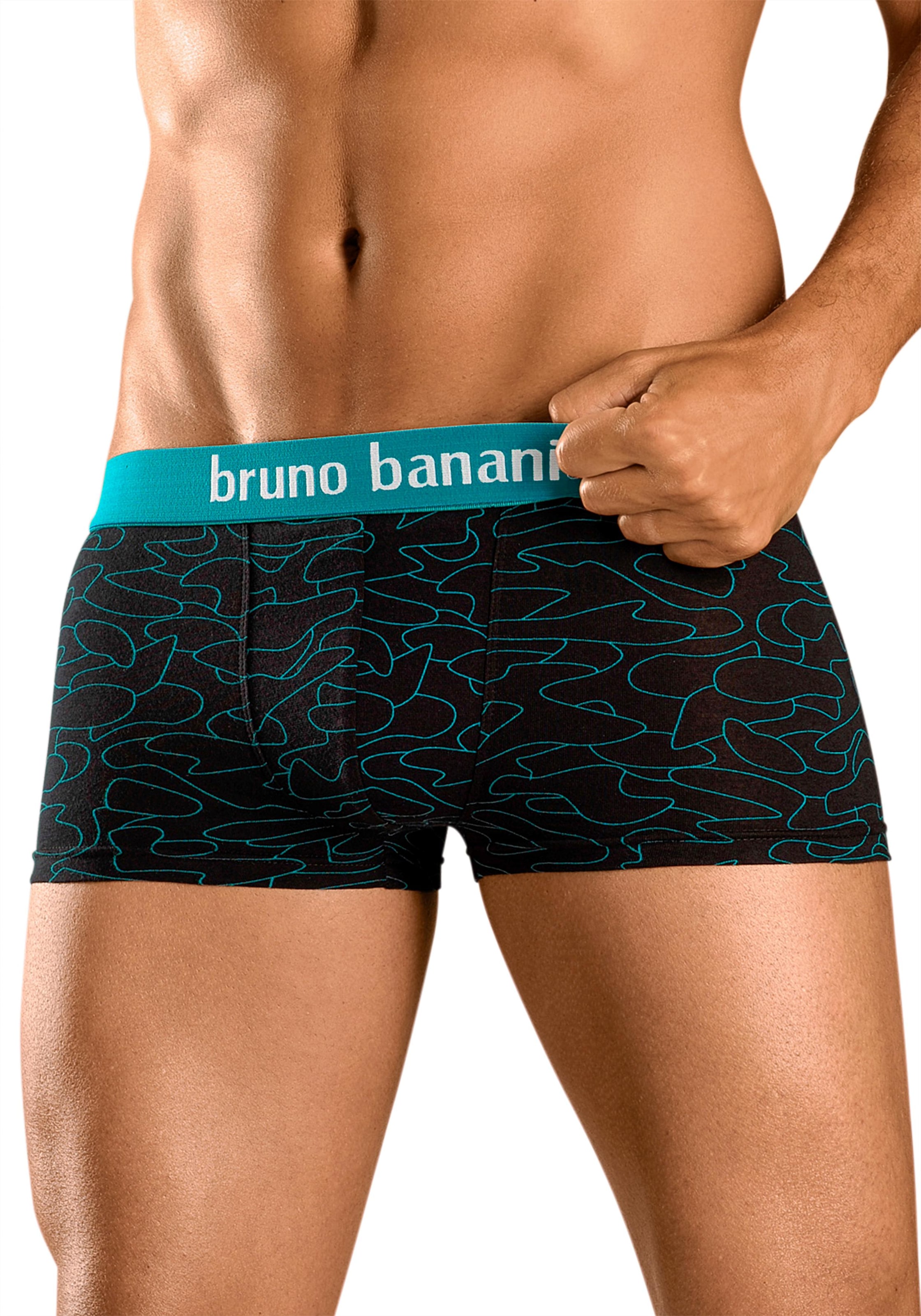 Bruno Banani Boxershorts, (Packung, 4 St.), in Hipster-Form uni oder gemustert