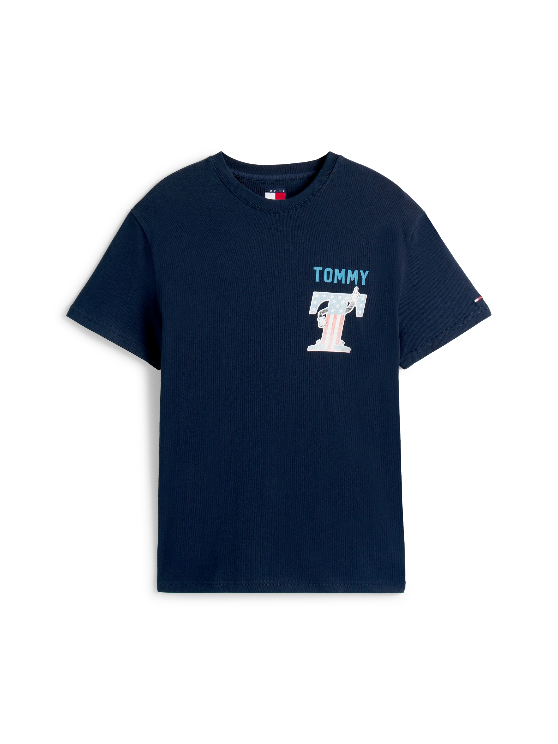 Tommy Jeans T-Shirt »TJM REG USA SCRIPT SS TEE«, mit modischem Print