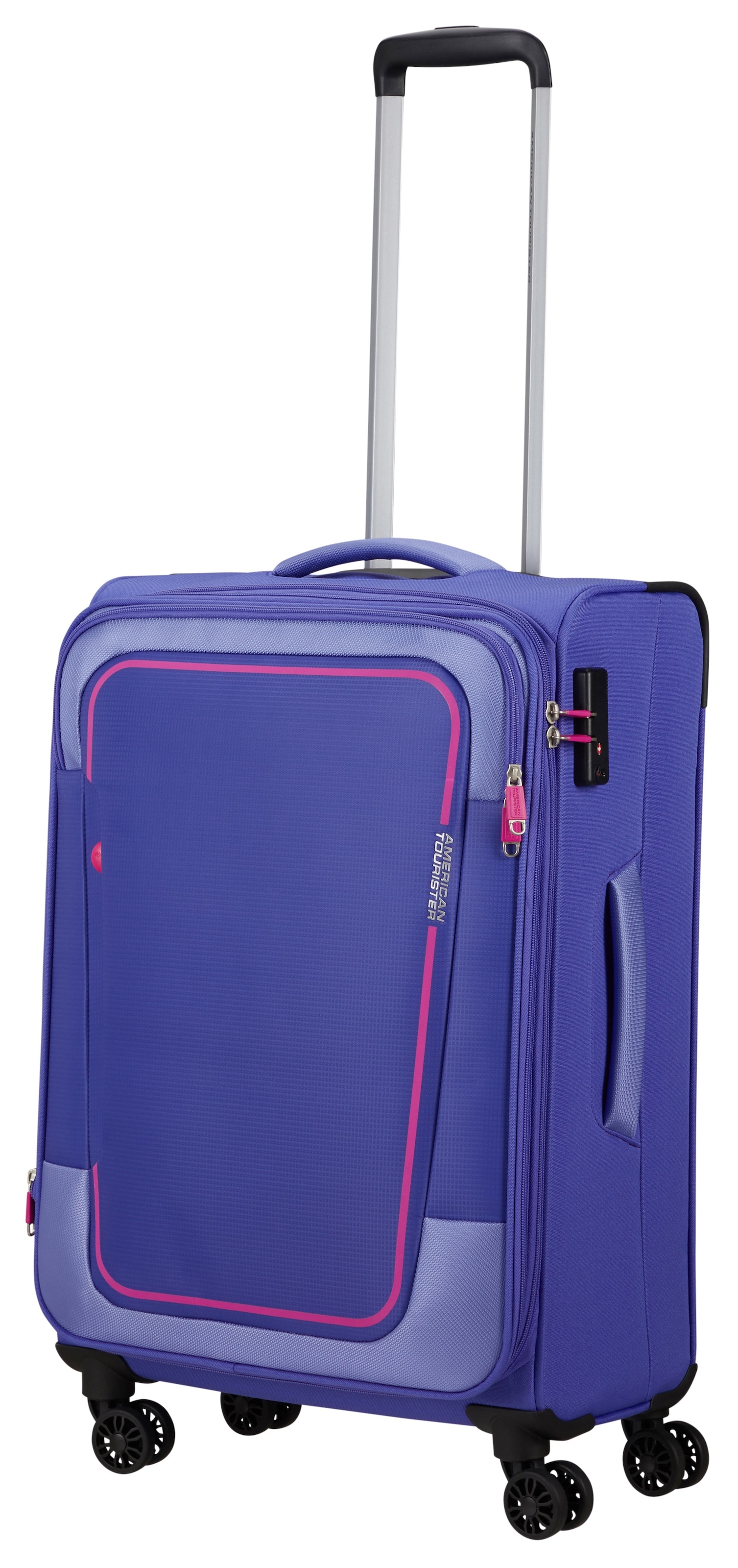 American Tourister® Weichgepäck-Trolley »PULSONIC, in verschiedenen Farben und Grössen«, 4 Rollen, Reisekoffer Weichschalenkoffer TSA-Schloss
