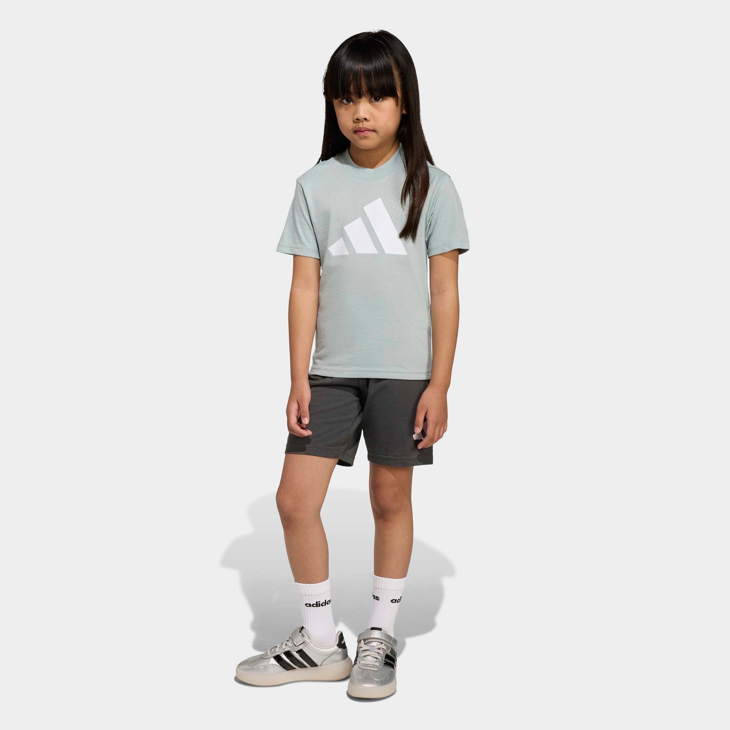 adidas Sportswear Combinaison d'entraînement »LK BL T-SET 160« 2 pièces für Kinder, zweiteilig, aus Baumwolle