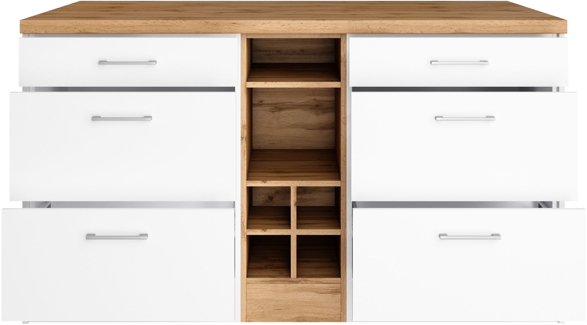 KOCHSTATION Ilot de cuisine »KS-Milan« dimensions 153/100 cm, beaucoup d’espace de rangement, lieu central : cuisine