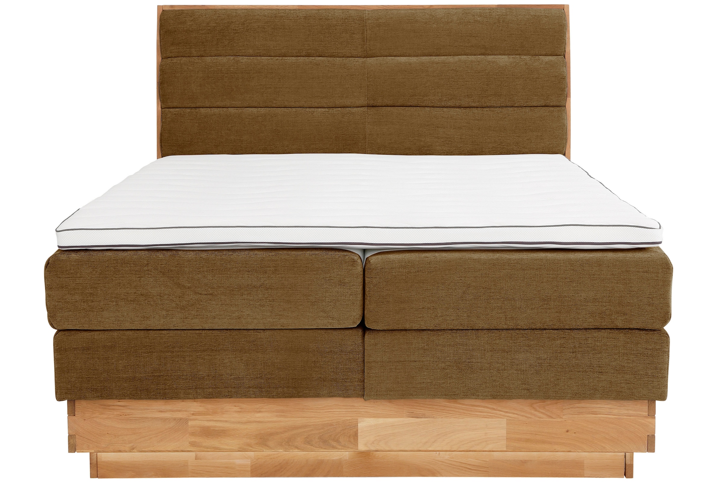 GOODproduct Boxspringbett »Jenna«, ohne LED-Beleuchtung, mit zertifizierten, recycelten Bezugsstoffen