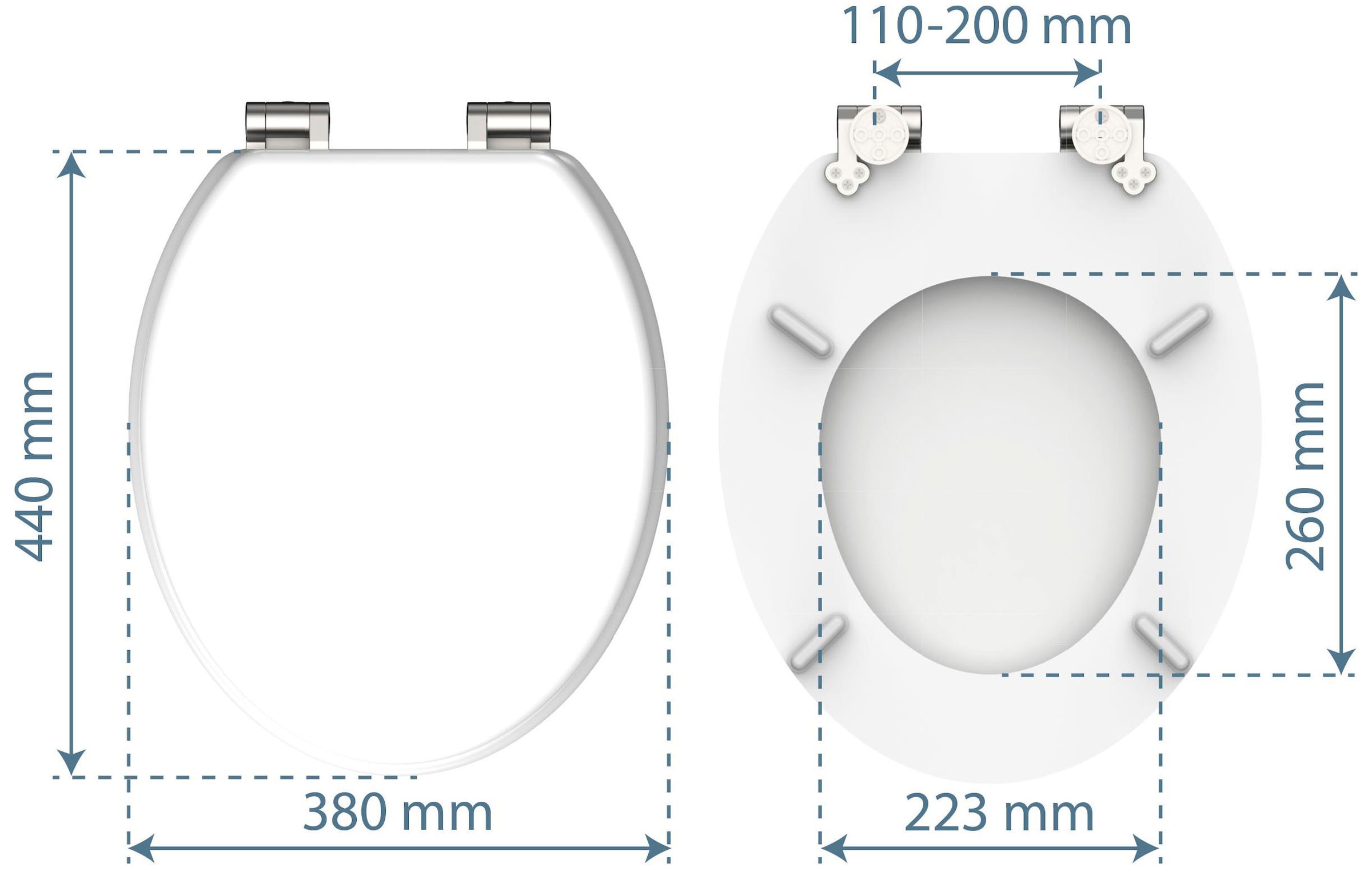 Schütte WC-Sitz »WHITE« mit Absenkautomatik und Holzkern, max, Belastung der Klobrille 150 kg