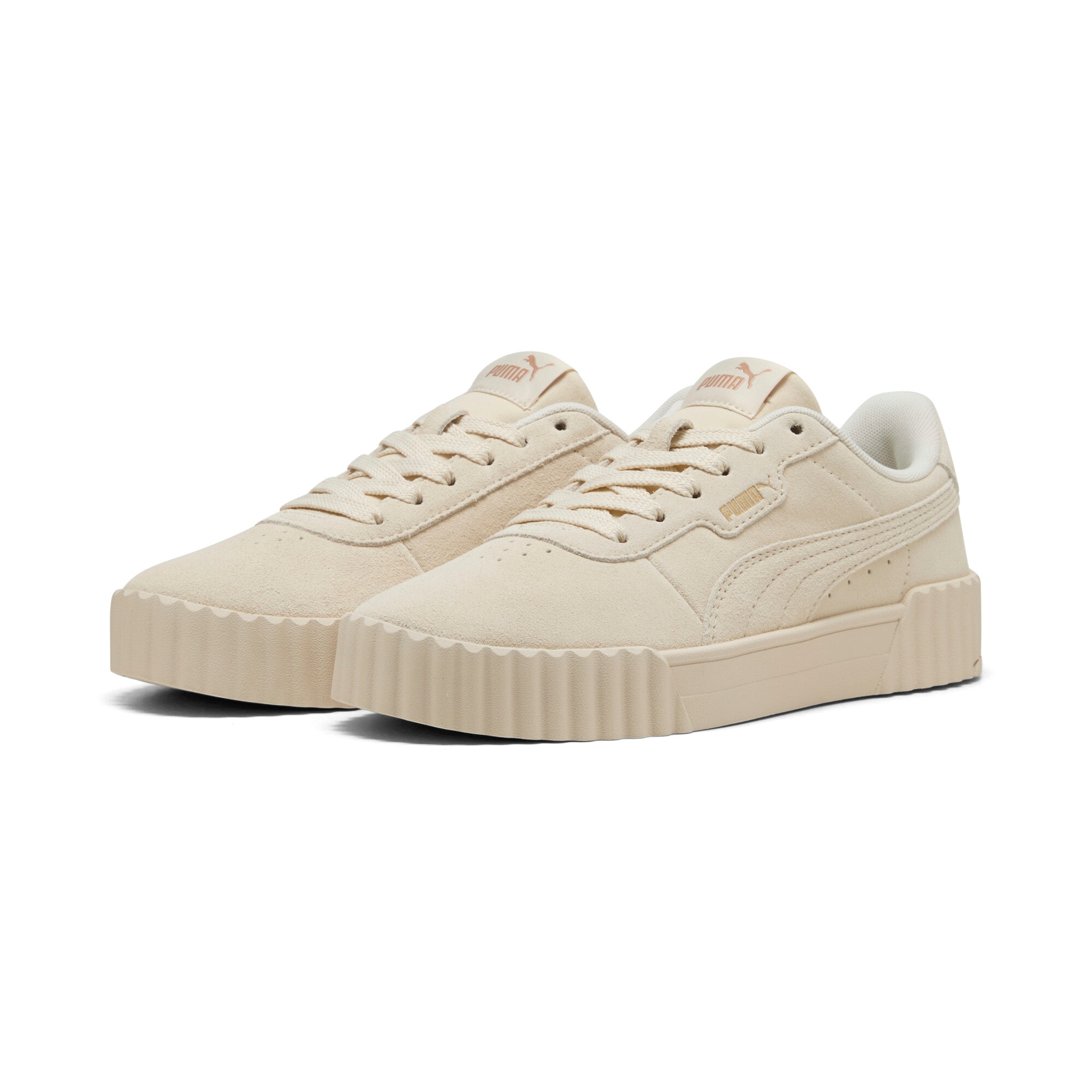 Image of PUMA Sneaker "CARINA 30 SD" aus Wildleder, mit SOFTFOAM+ Einlegesohle, mit Schnürung