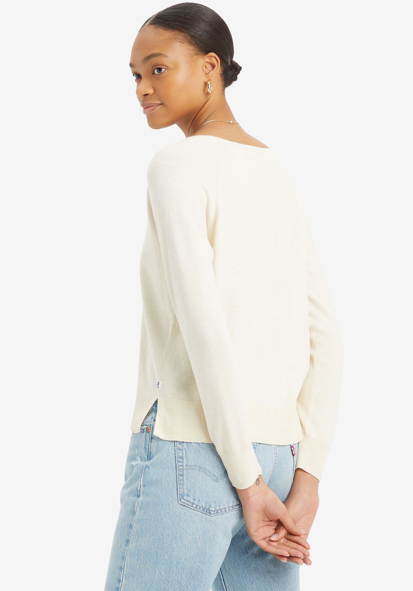 Levi's® Longpullover »PETAL VNECK SWEATER«, mit Rippbündchen