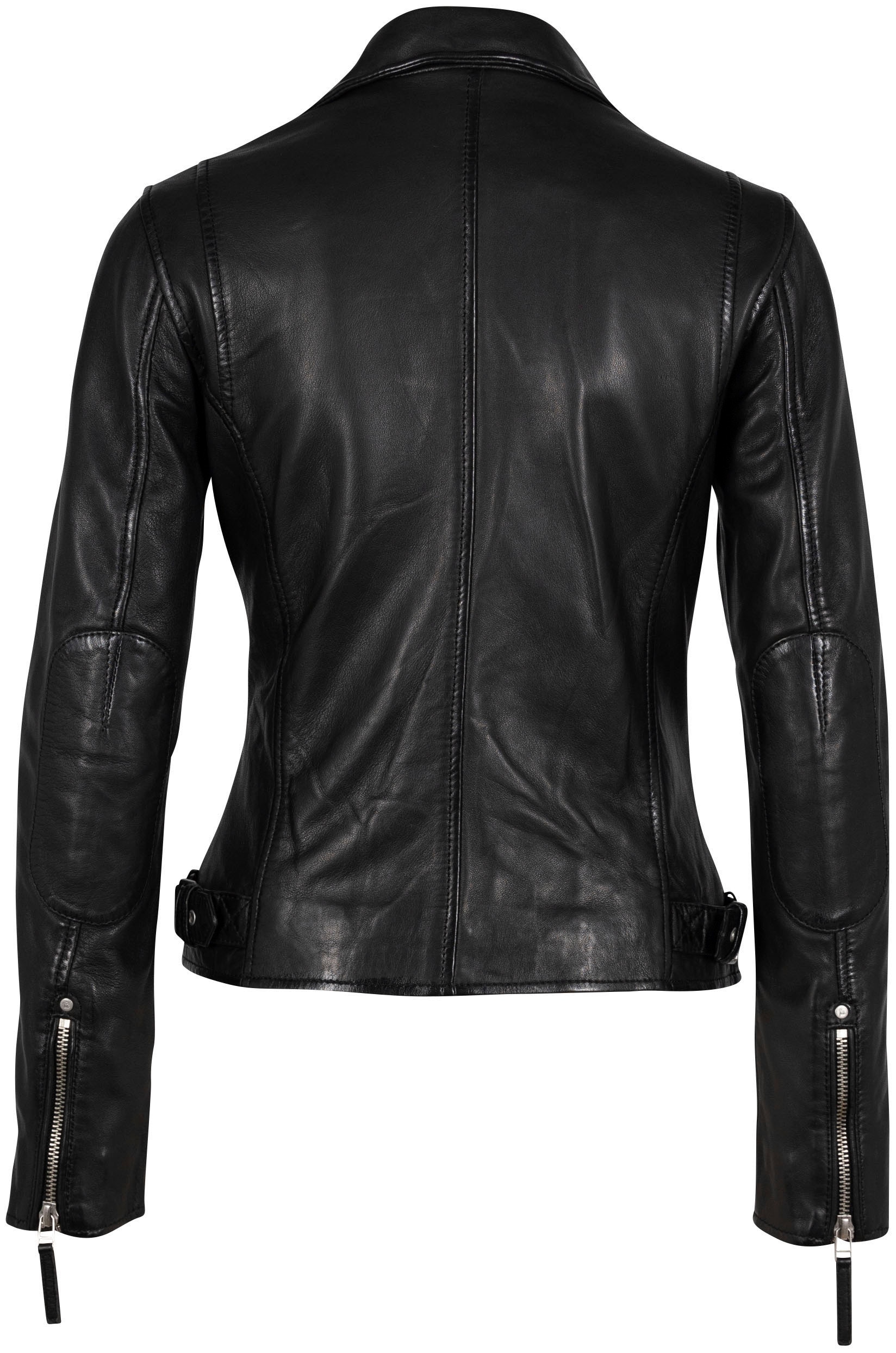 Mauritius Lederjacke »PGG W14 LEGV«, im Biker-Style, asymetrischem Reissverschluss, Reverskragen