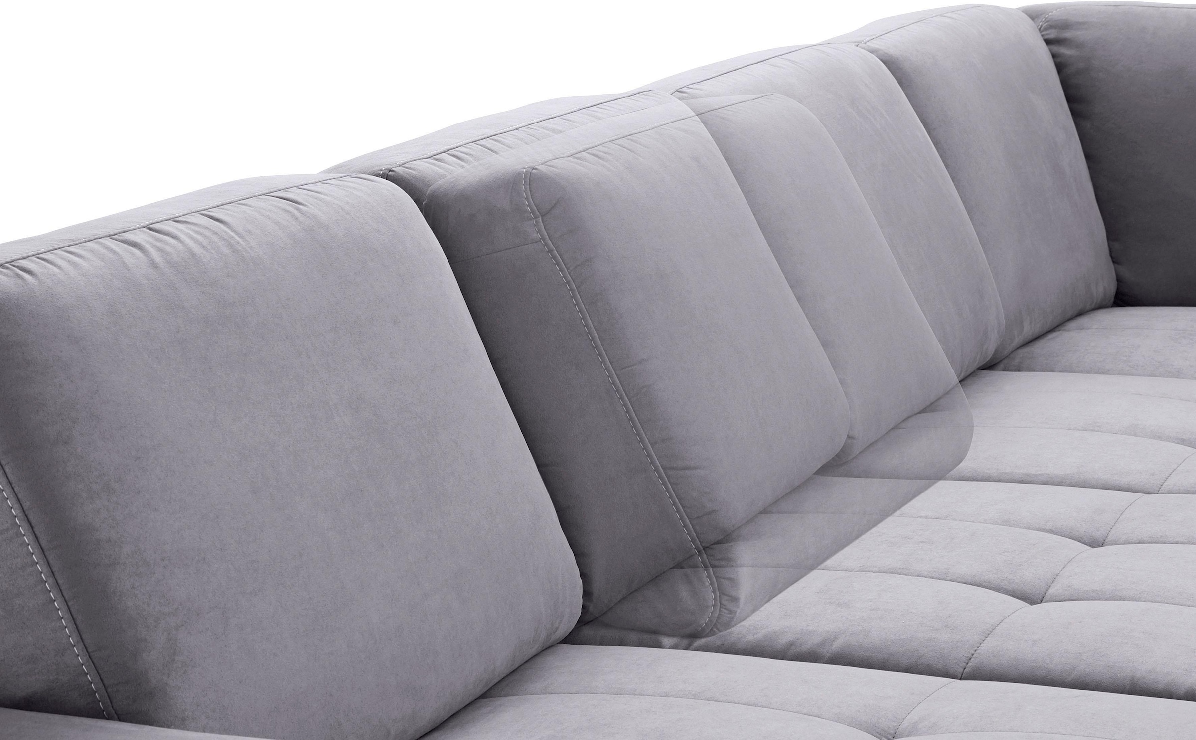 sit&more Paysage de salon »Santorini U-Form« mit Federkern und Sitztiefenverstellung, wahlweise mit Bettfunktion