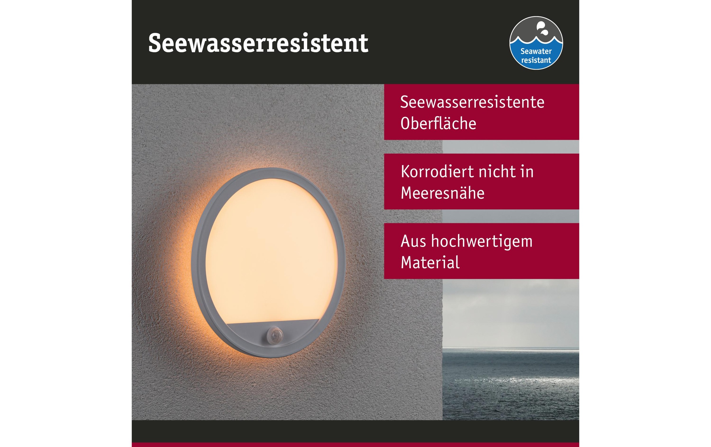 Paulmann Wandleuchte »Lamina, Rund,«, 1 flammig