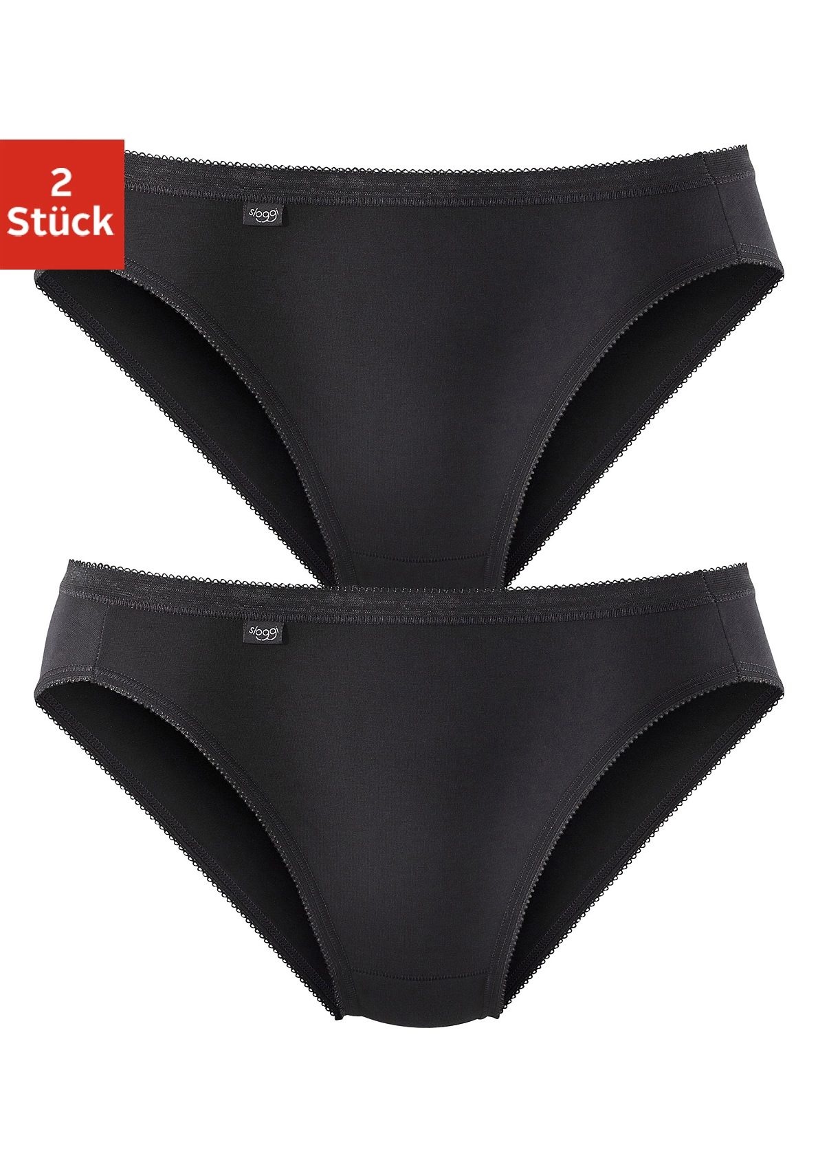 Image of Sloggi Jazz-Pants Slips, (Packung, 2 St., 2er-Pack), mit elastischer Mäusezähnchenkante bei Ackermann Versand Schweiz