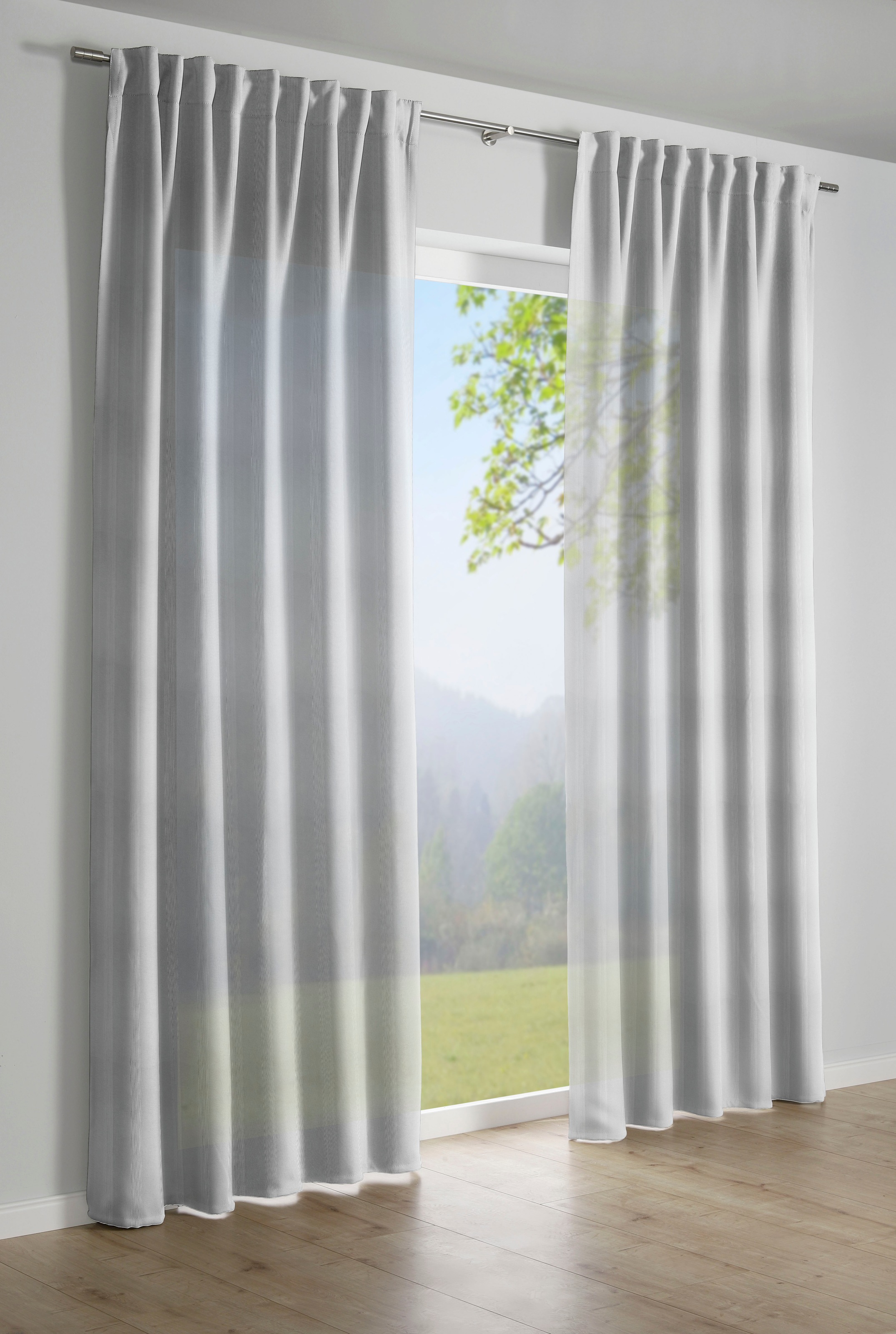 Image of GARDINIA Vorhang »Schal mit verdeckter Schlaufe«, (1 St.), HxB: 245x140 bei Ackermann Versand Schweiz