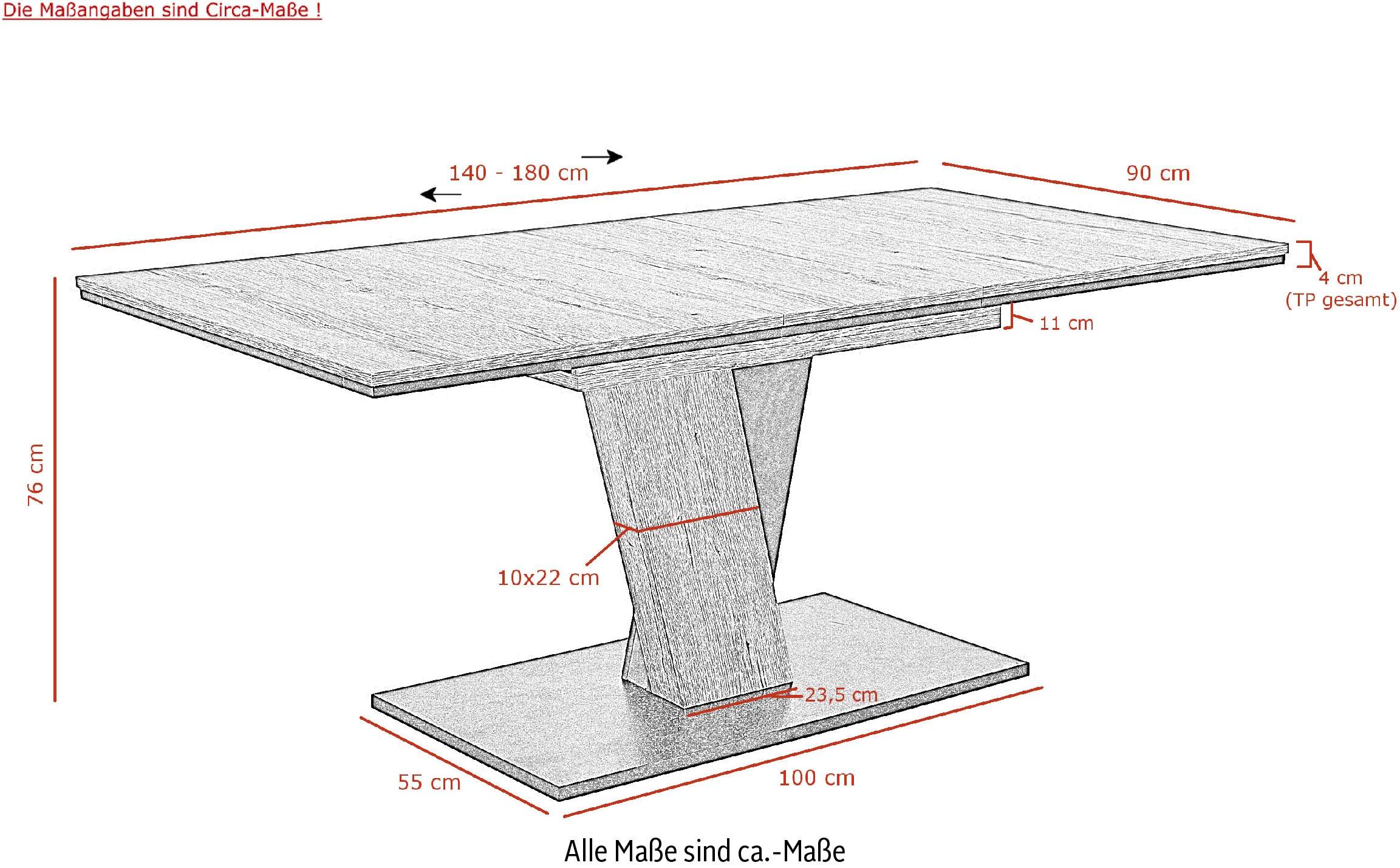 HELA Ensemble de salle à manger »EMS Tisch 140-180x90 cm ausziehbar, Esstisch inkl. 4 Stühle« Ensemble, ensemble 5 pièces, table à manger plus 4 chaises, 5 cuis tlg. Table extensible Freischwinger, chaise avec ressorts, best-seller