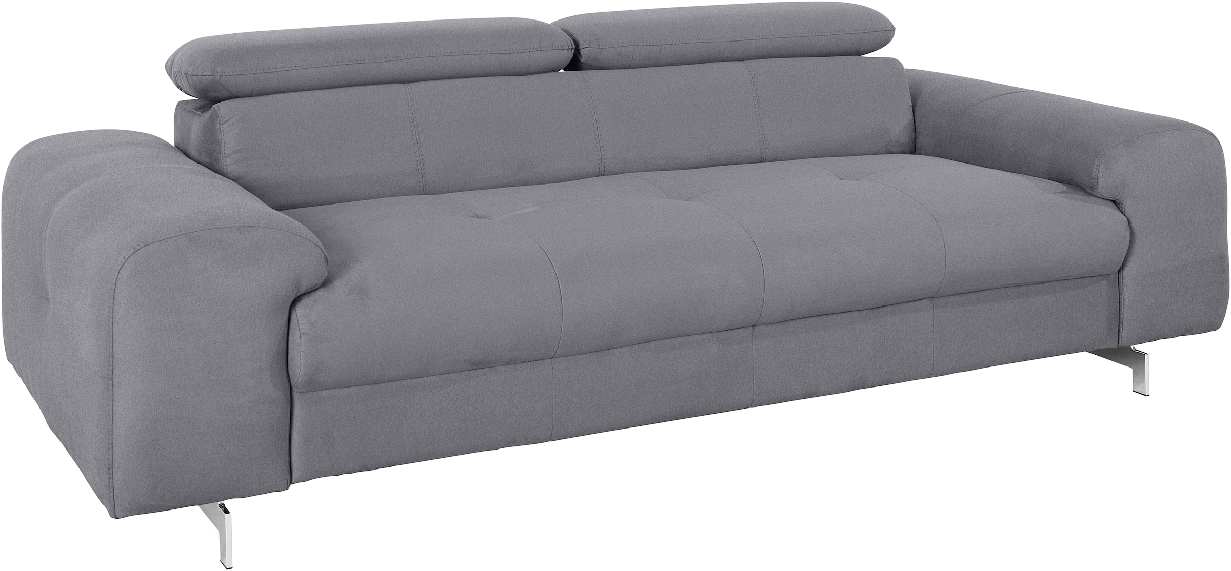 COTTA 3-Sitzer »Chef«, Big-Sofa mit Kopfteilverstellung, edle Metallkufen