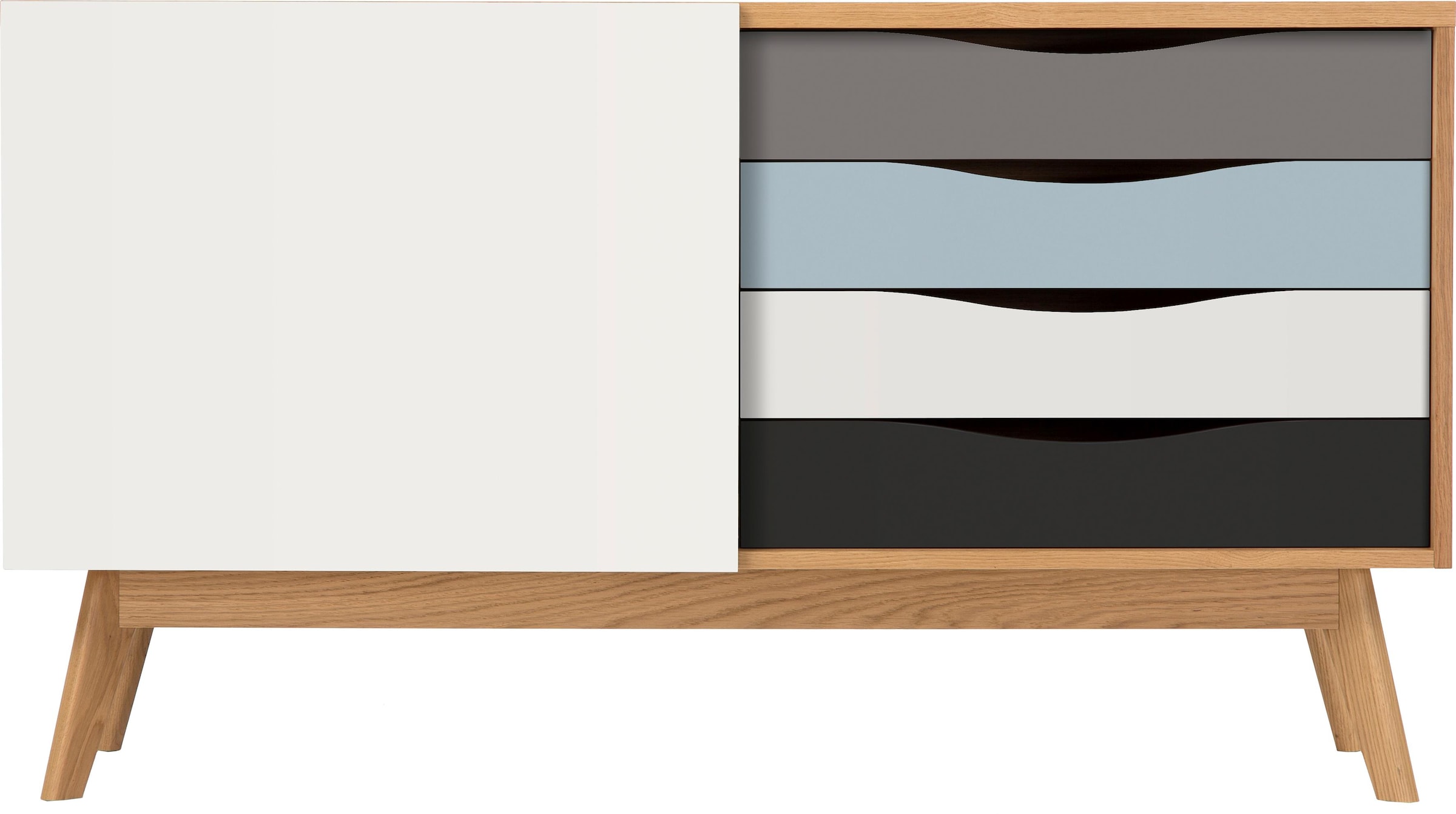 Woodman Sideboard »Hilla« Kommode im angesagten skandinavischen Look, Breite 130 cm, FSC®