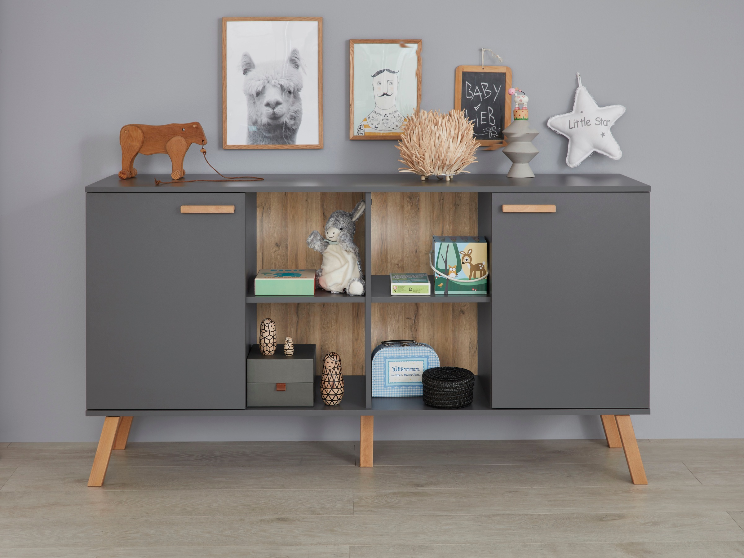 Image of trendteam Sideboard »Mats«, Front teilweise wechselbar - Rosa oder Blau bei Ackermann Versand Schweiz