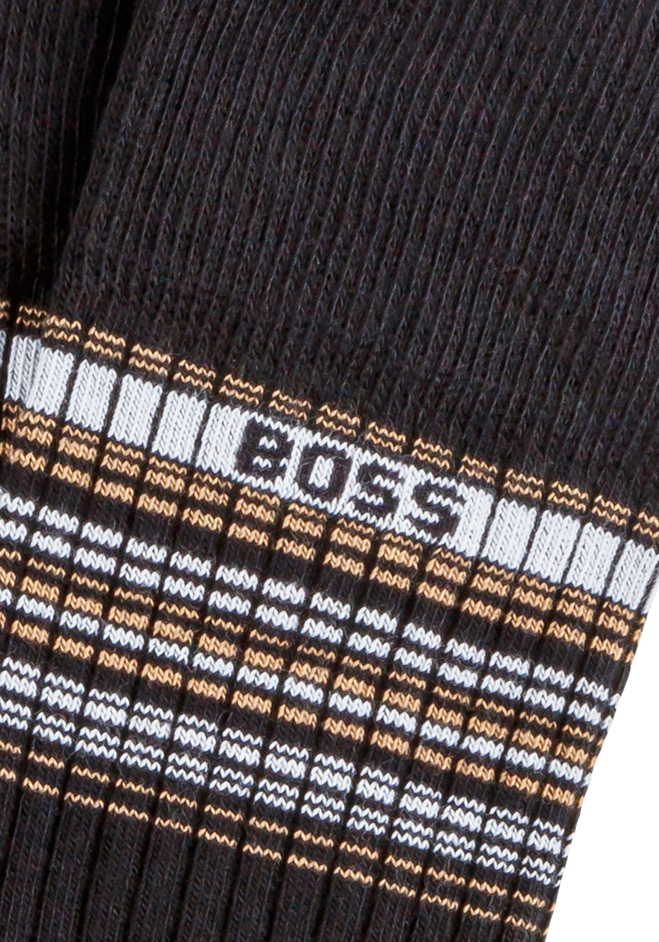BOSS Freizeitsocken »3P RS Rib Stripe«, (Packung, 3 Paar), mit BOSS Logo