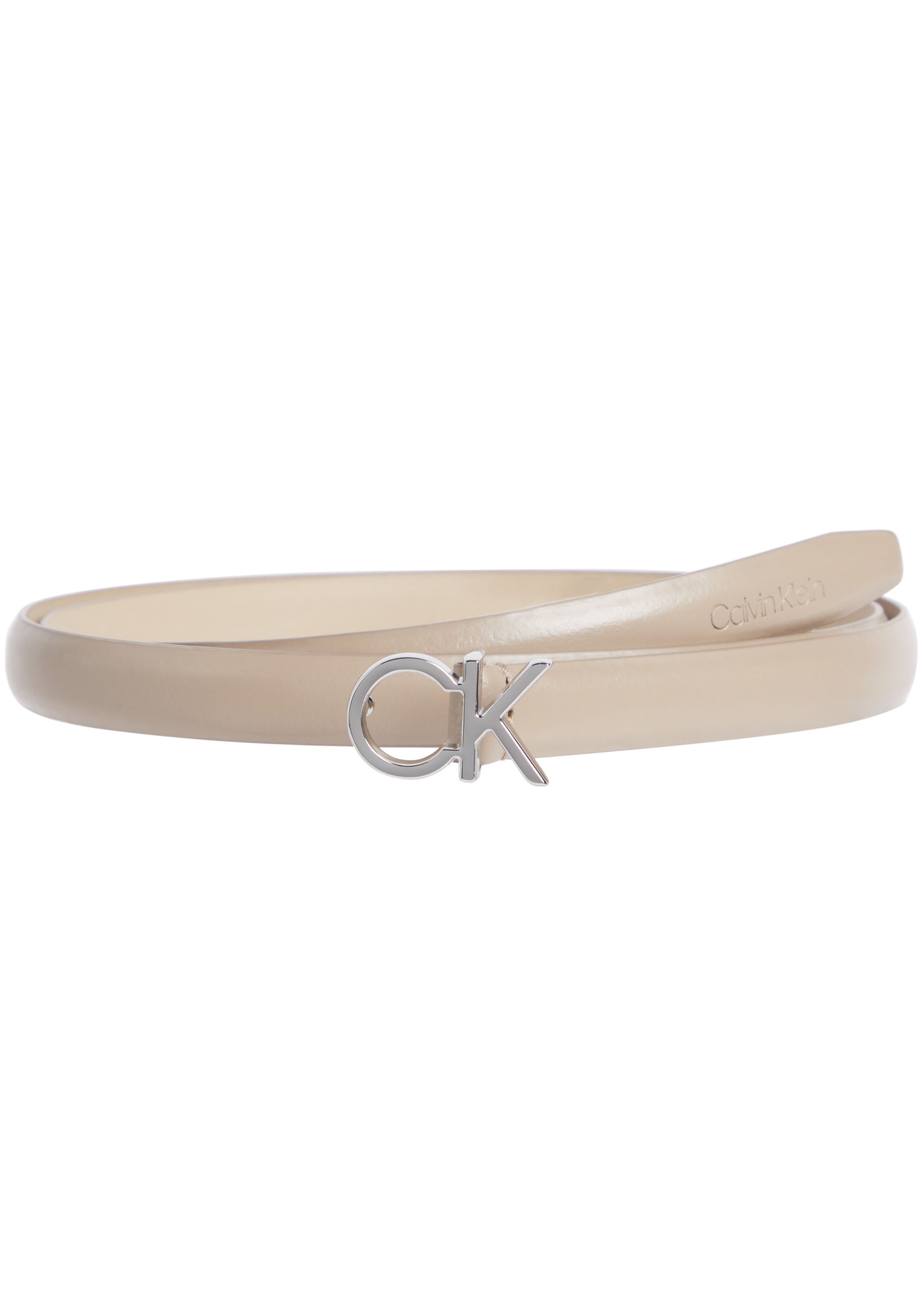 Calvin Klein Ledergürtel »CK THIN BELT 1.5CM«, mit Logoprägung als Schliesse