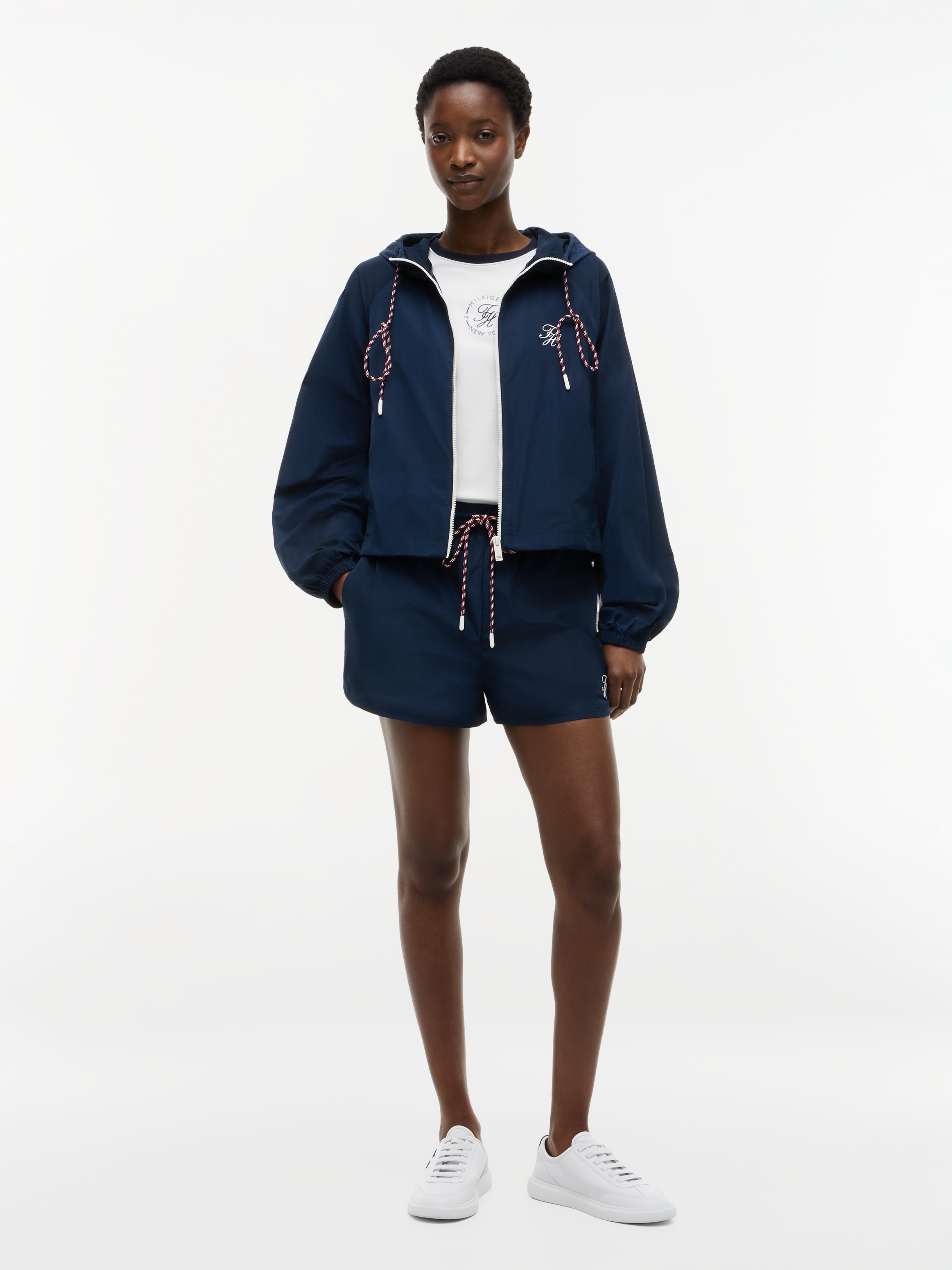 Tommy Hilfiger Windbreaker »NYLON WINDBREAKER CO-ORD« mit Kapuze aus pflegeleichter Kunstfaser mit Kapuze