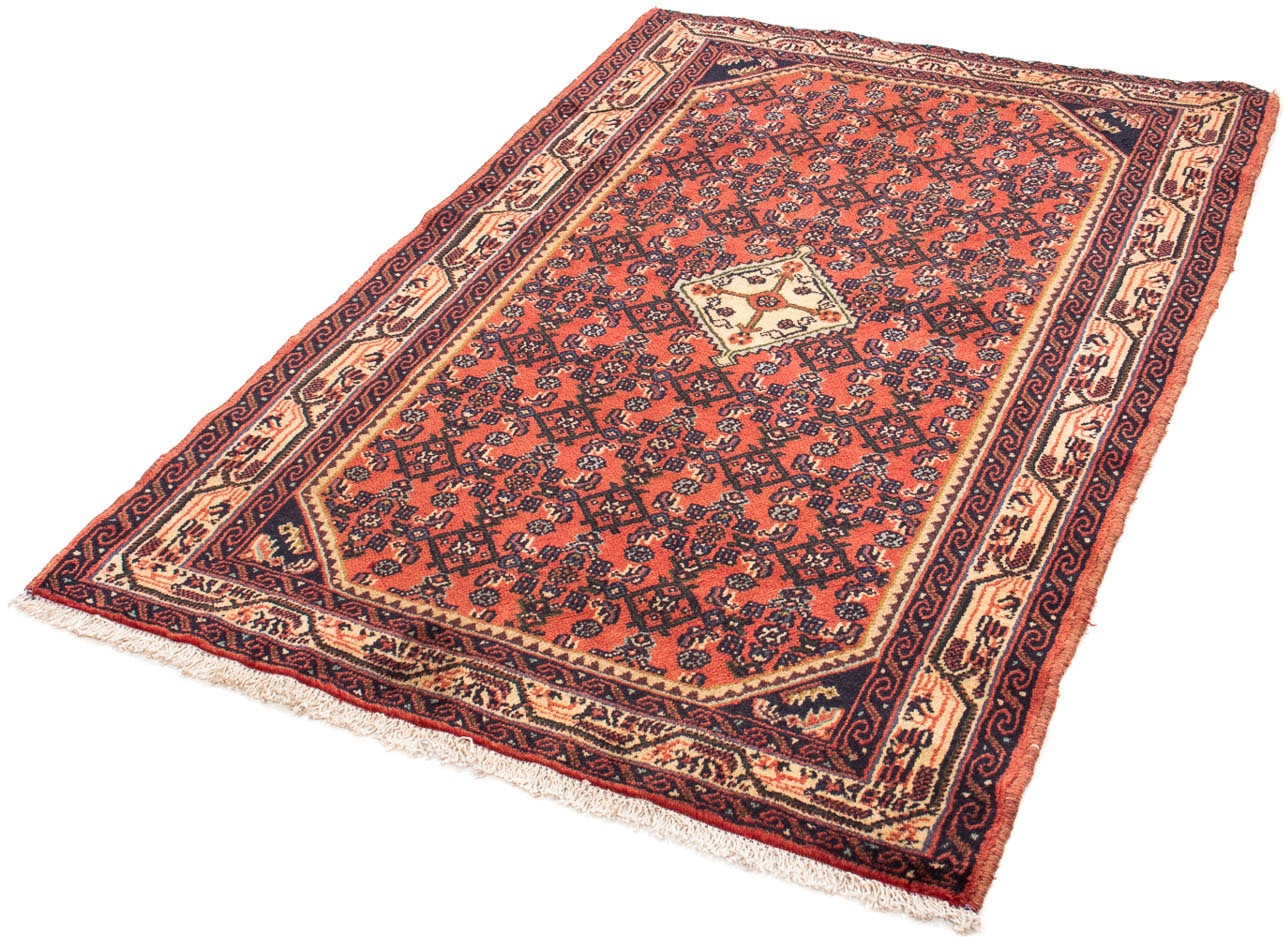 Image of morgenland Orientteppich »Perser - Nomadic - 150 x 98 cm - hellrot«, rechteckig, 10 mm Höhe, Wohnzimmer, Handgeknüpft, Einzelstück mit Zertifikat bei Ackermann Versand Schweiz