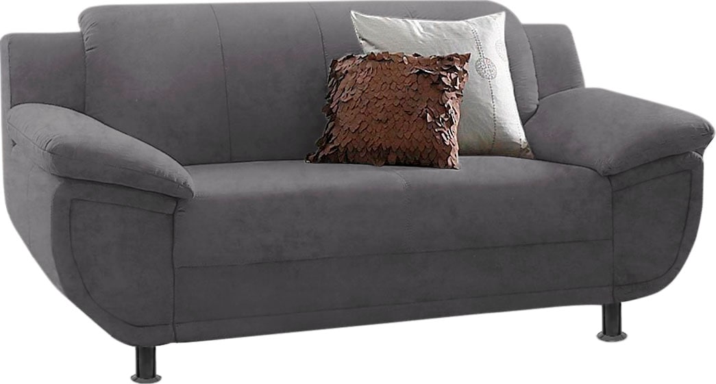 TRENDMANUFAKTUR 2-Sitzer »Rondo, Breite 178 cm, breite Armlehnen, Füsse schwarz« Couch wahlweise mit Federkern und in verschiedenen Bezügen bestellbar