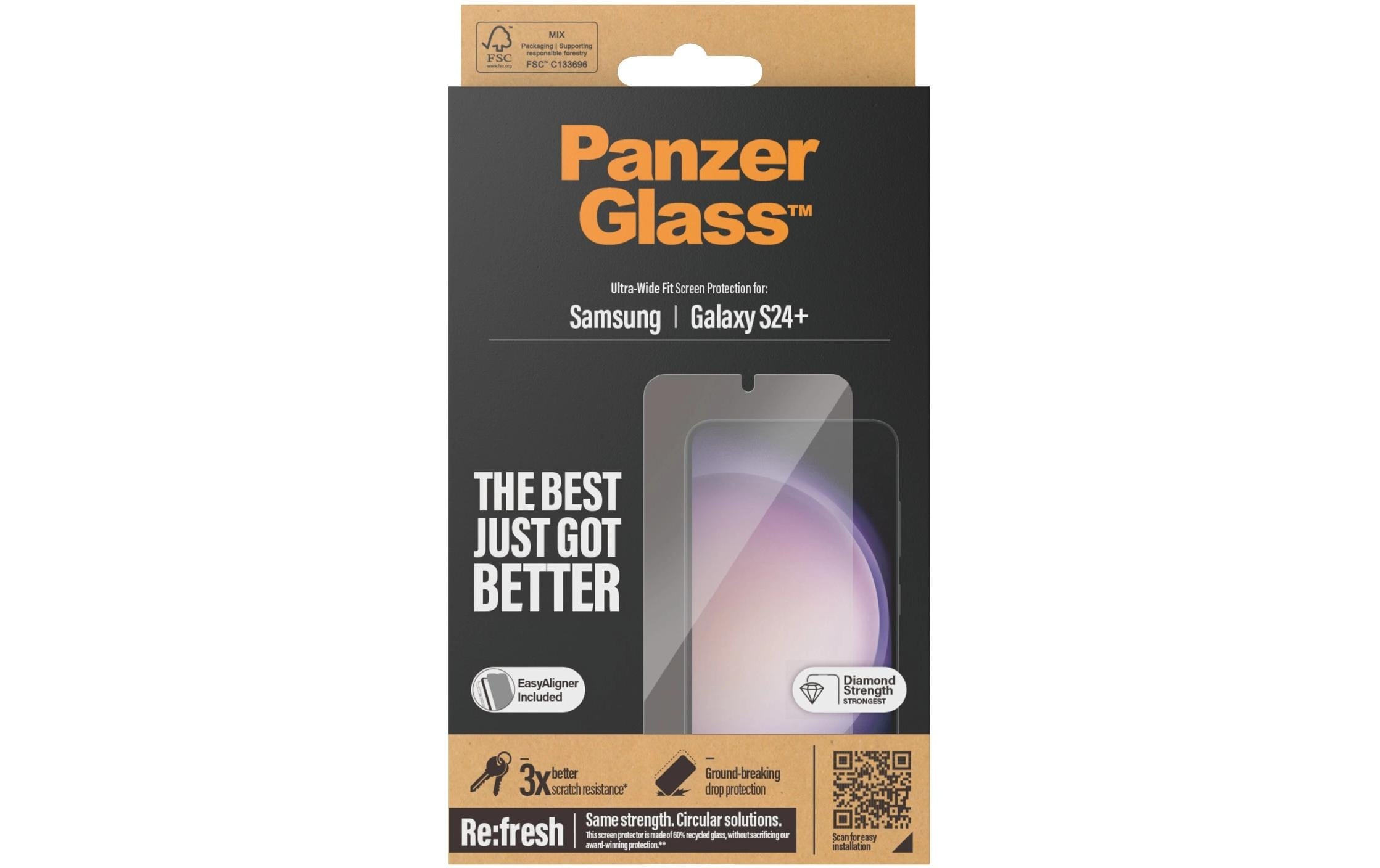 PanzerGlass Displayschutzglas »Ultra Wide Fit Galaxy S24+ mit Applicator« für Galaxy S24+ 1 Stk. tlg.