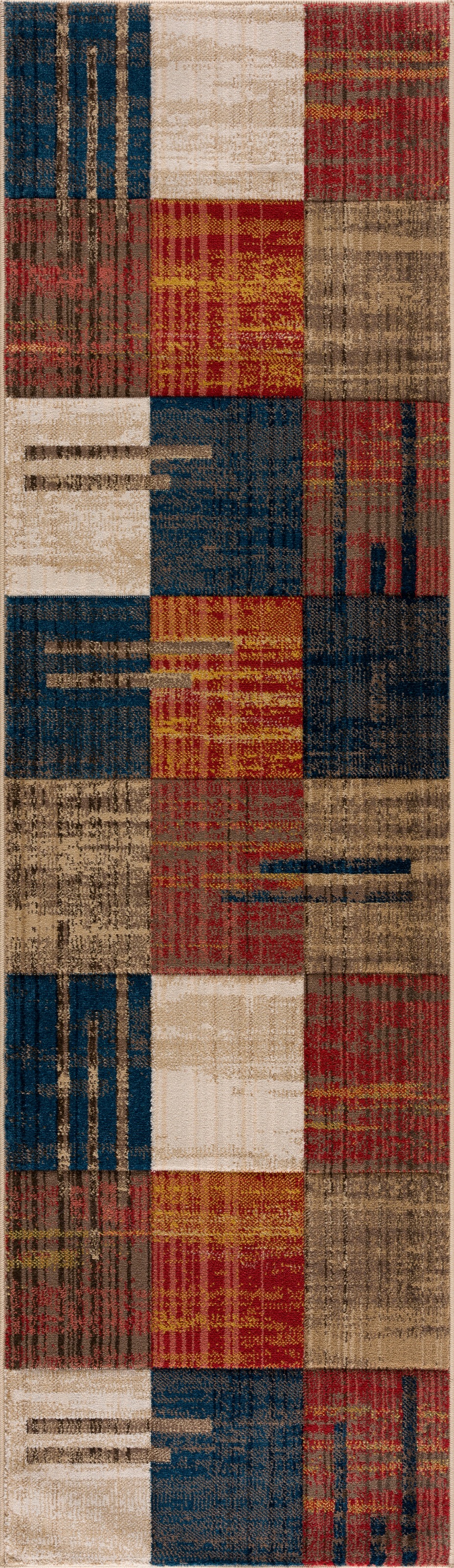 Image of my home Läufer »Beliz«, rechteckig, 9 mm Höhe, mit Konturenschnitt, Kurzflor, Karo Muster, 3D-Design, Wohnzimmer, Schlafzimmer, Diele/Flur bei Ackermann Versand Schweiz