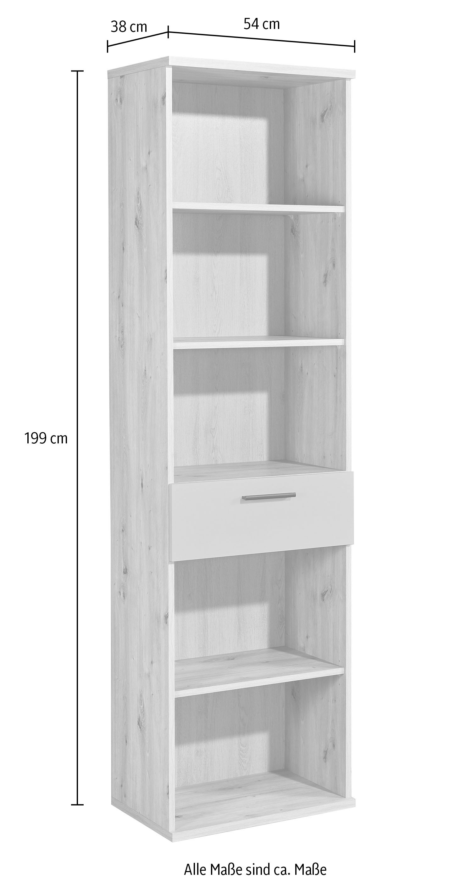 BEGA OFFICE Élément d'étagère »Kanada« 1 cuis tlg. Breite 54cm, Melaminbeschichtung