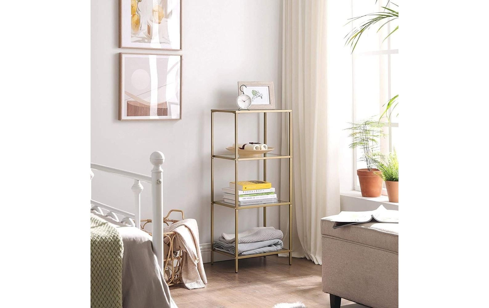 VASAGLE Regal »40 x 30 x 95 cm, Goldfarben«