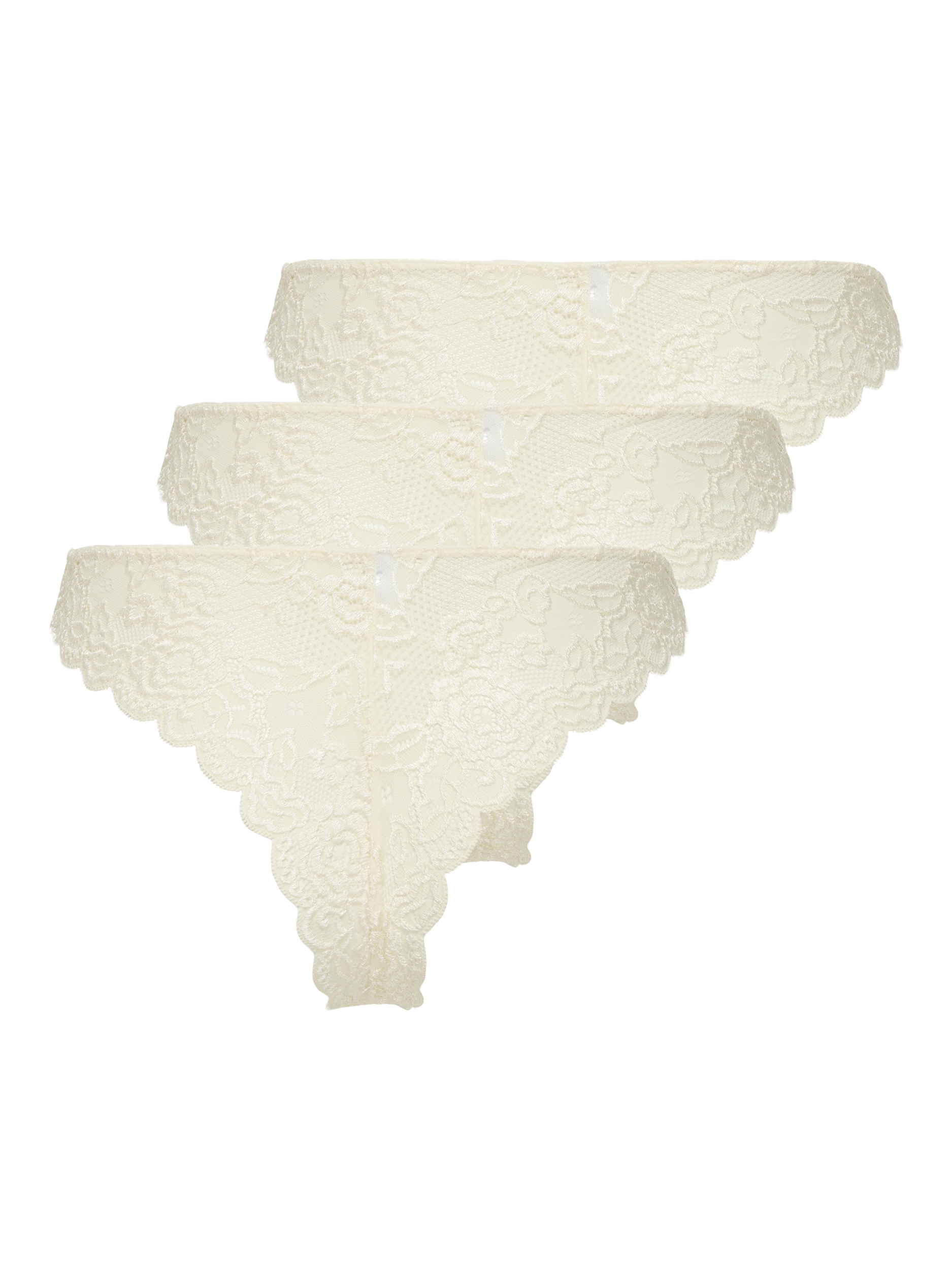 ONLY Brasilslip »ONLCHLOE LACE BRAZIL 3-PACK NOOS ACC«, (Packung, 3 St.)