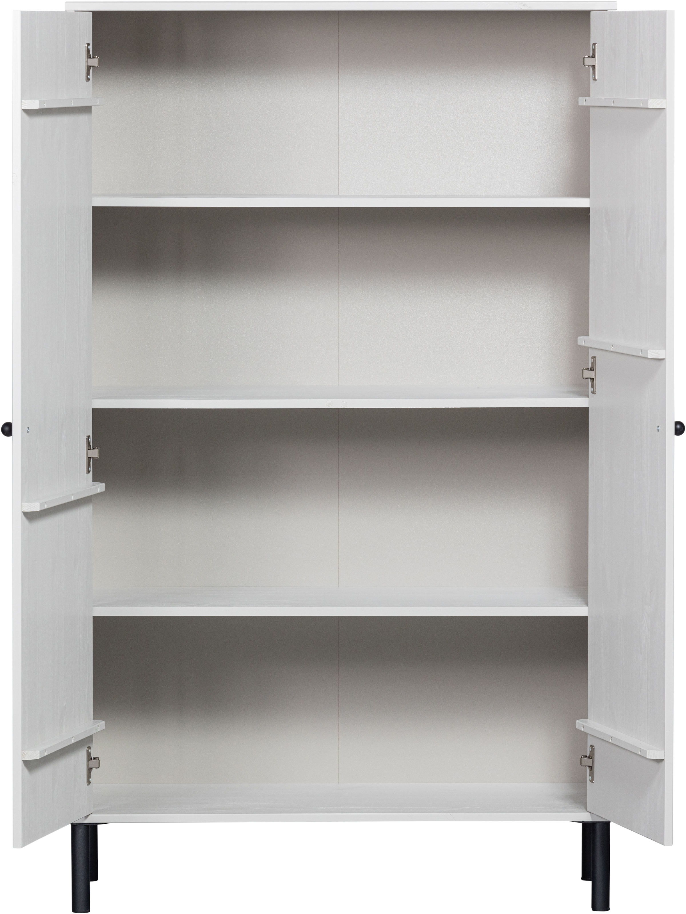 WOOOD Highboard »Xina mit FSC® Massivkiefer und sichtbare Maserung 90 x 40 x 149 cm« Tragkraft 10 kg pro Einlegeboden, einfach zu montieren