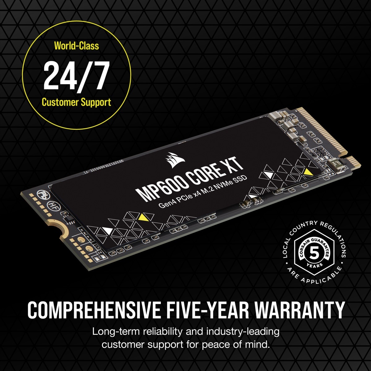 Corsair interne Gaming-SSD »MP600 CORE XT 2TB SSD«, Anschluss PCIe Gen 4.0 x4