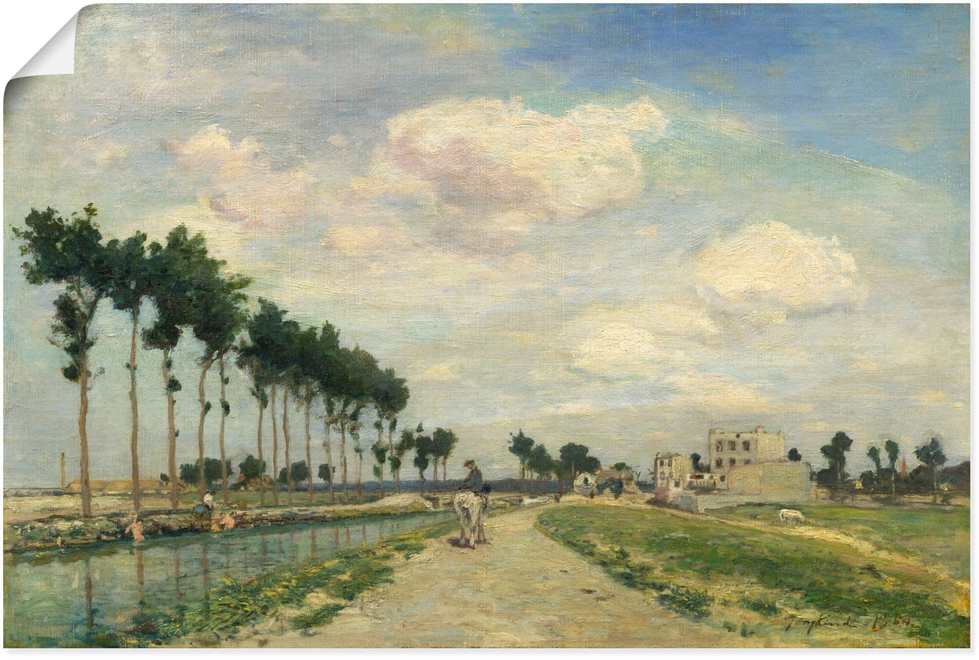 Image of Artland Wandbild »Leinpfad. 1864«, Wiesen & Baumbilder, (1 St.), in vielen Grössen & Produktarten - Alubild / Outdoorbild für den Aussenbereich, Leinwandbild, Poster, Wandaufkleber / Wandtattoo auch für Badezimmer geeignet bei Ackermann Versand Schweiz