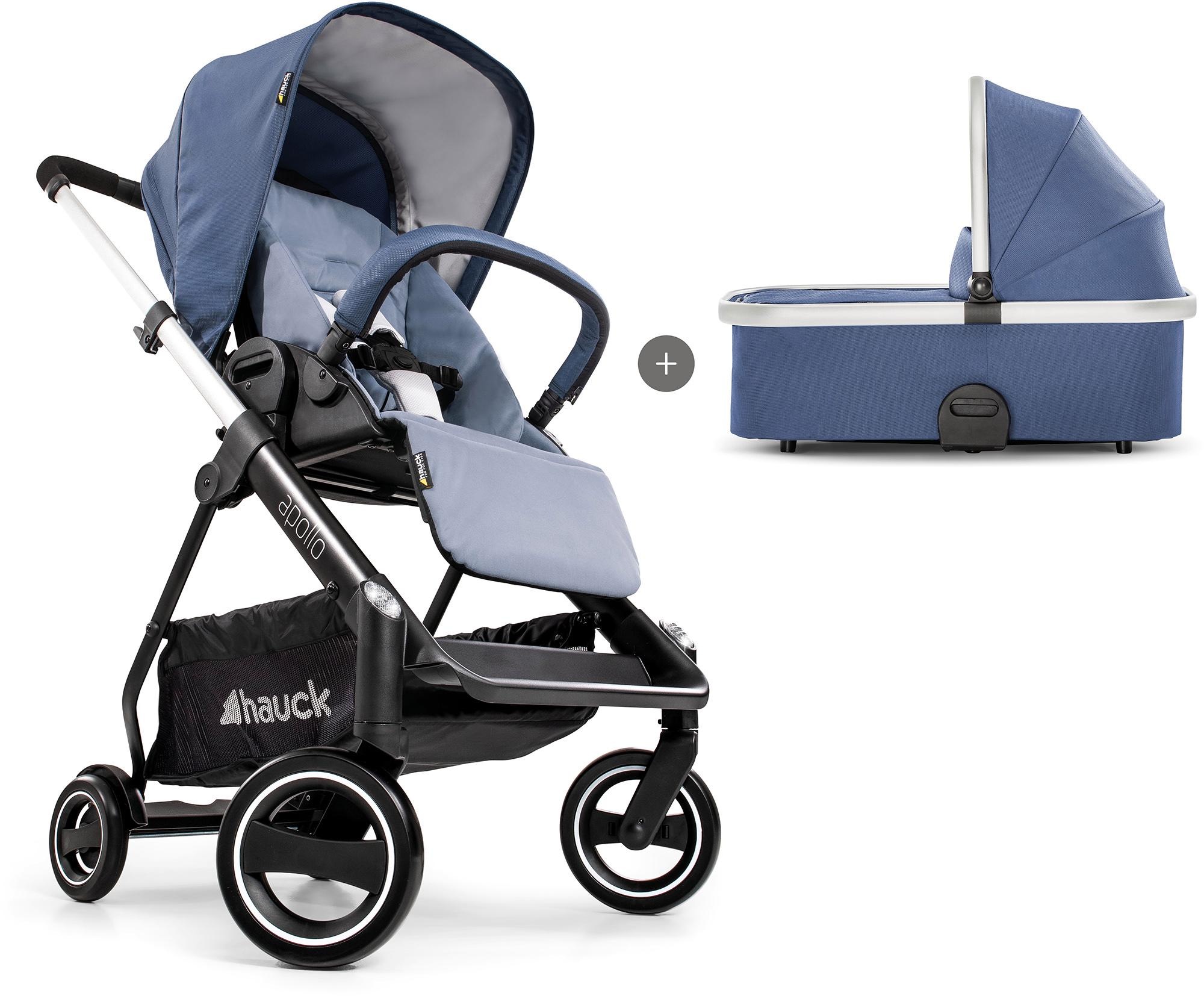 Image of Hauck Sportbuggy »Apollo Duo Set, denim«, inkl. Babywanne und Beindecke, Sport-Kinderwagen bei Ackermann Versand Schweiz